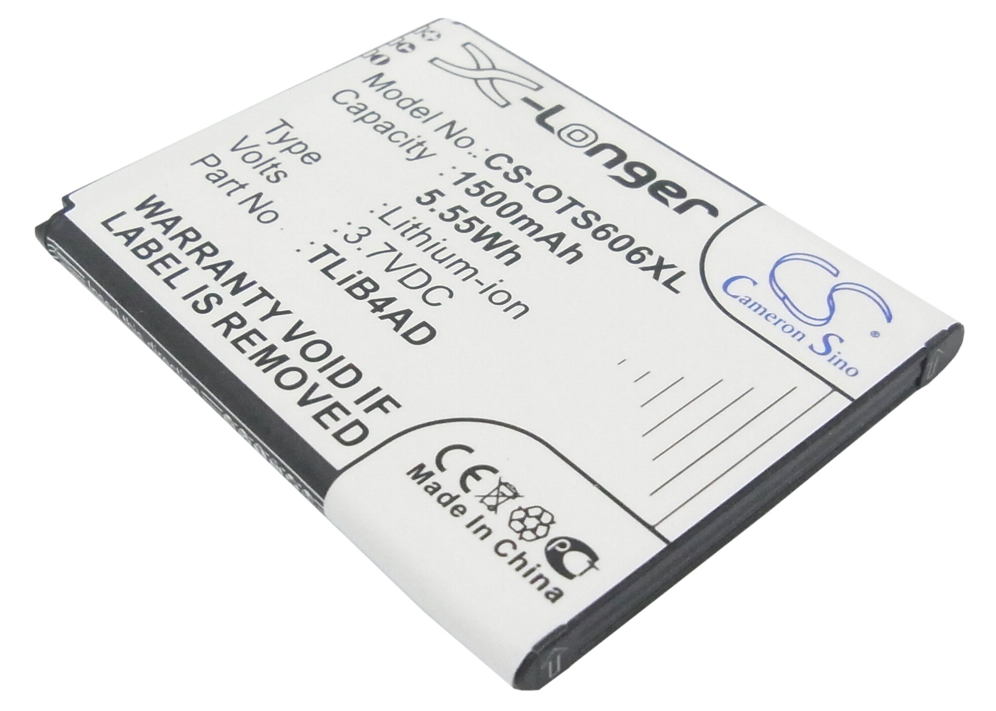 Batteri til mobiltelefon, smarttelefon for Alcatel One Touch View