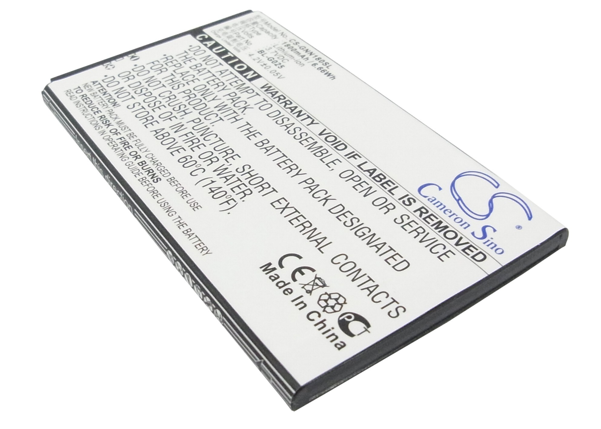 Batteri til mobiltelefon, smarttelefon for GIONEE GN180, GN160