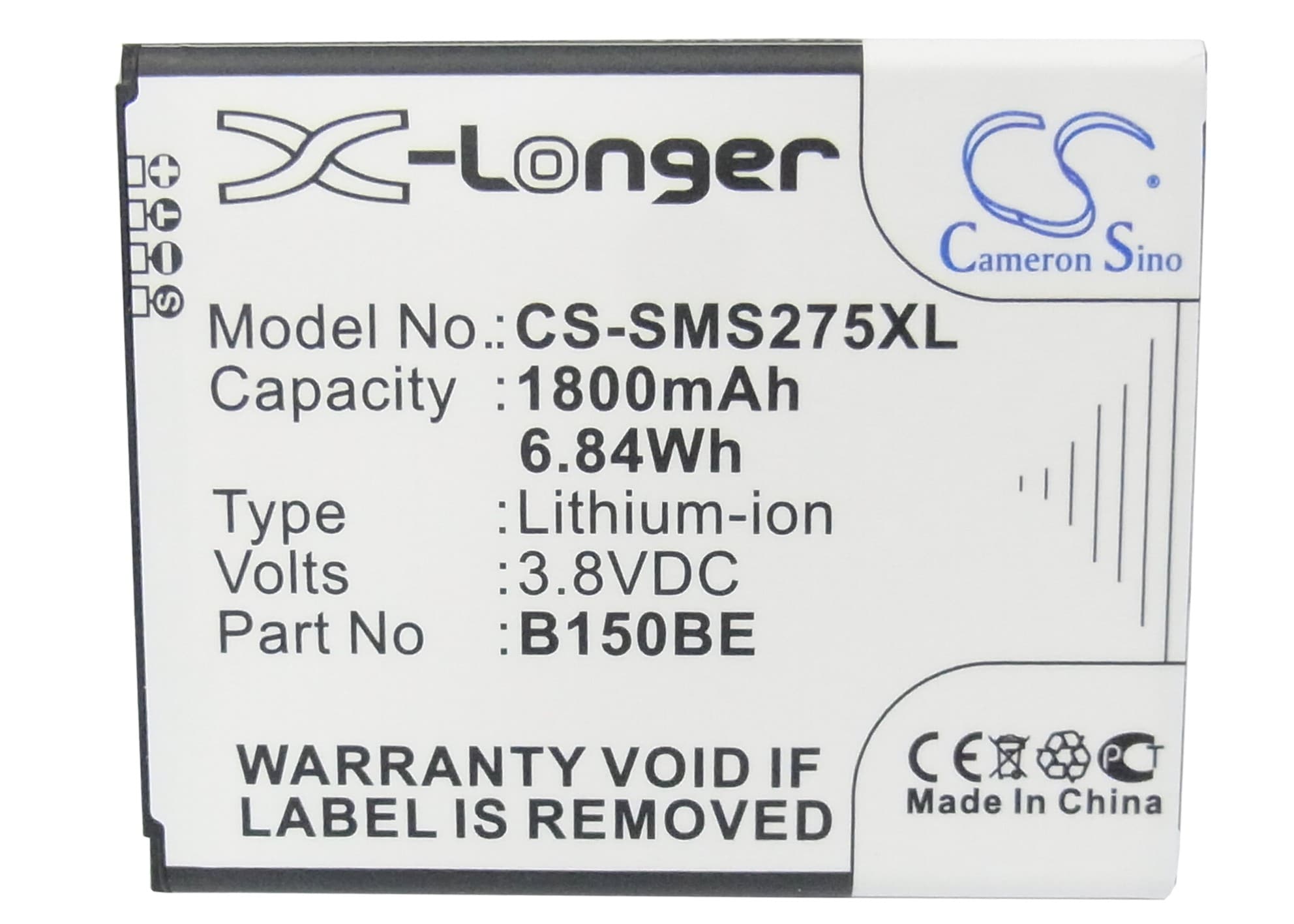 Batteri til mobiltelefon, smarttelefon for Samsung GT-S7275, Galaxy Ace 3 LTE, GT-I7275 m.fl.