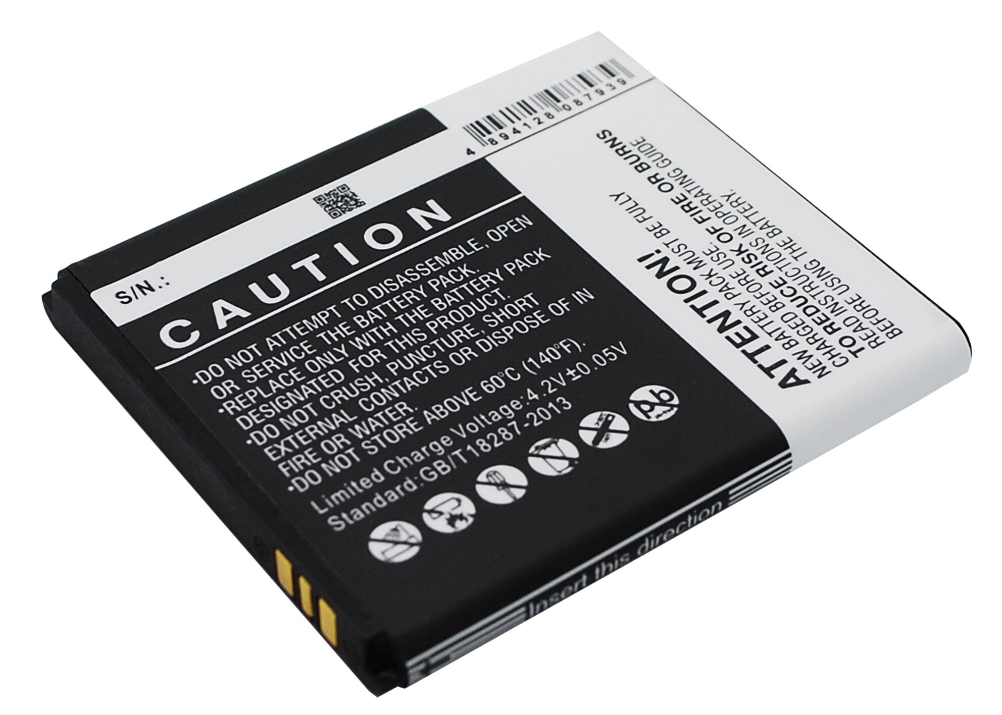 Batteri til mobiltelefon, smarttelefon for K-Touch V9, U6, W80 m.fl.