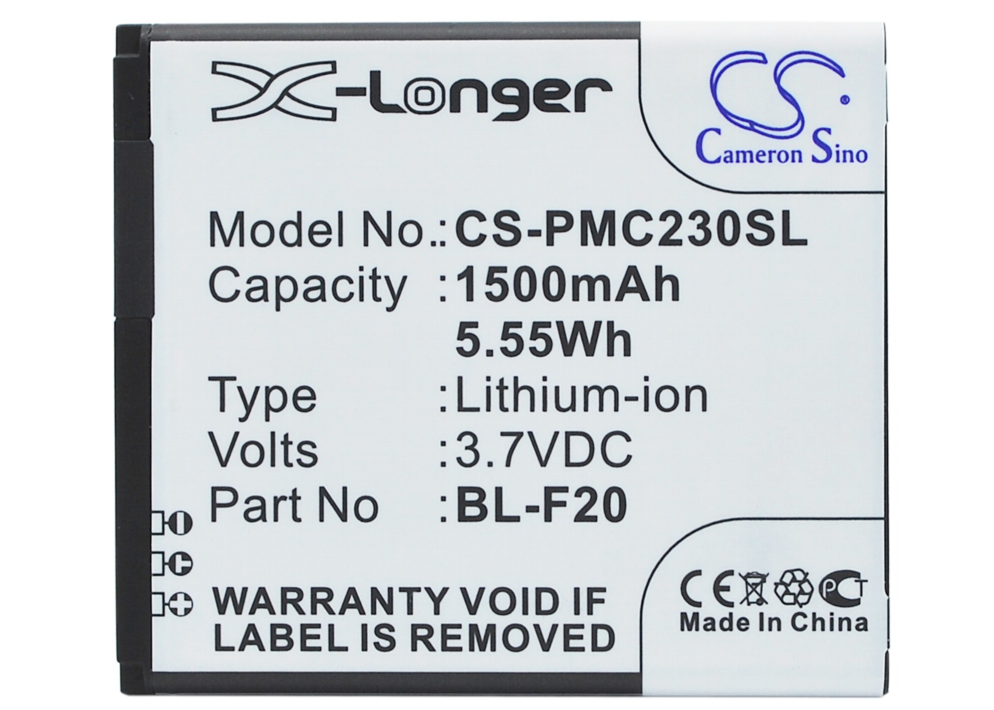 Batteri til mobiltelefon, smarttelefon for PHICOMM C230W, C230V, i700V m.fl.