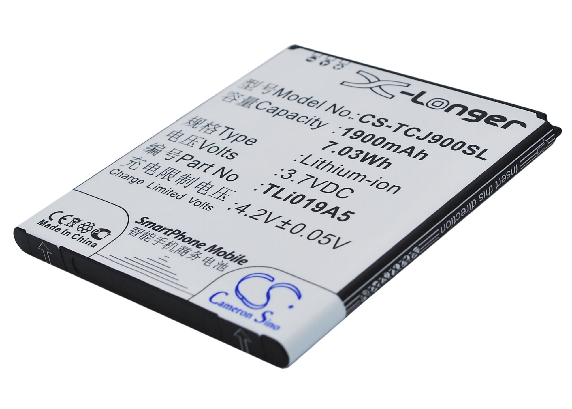 Batteri til mobiltelefon, smarttelefon for Alcatel One Touch POP D7