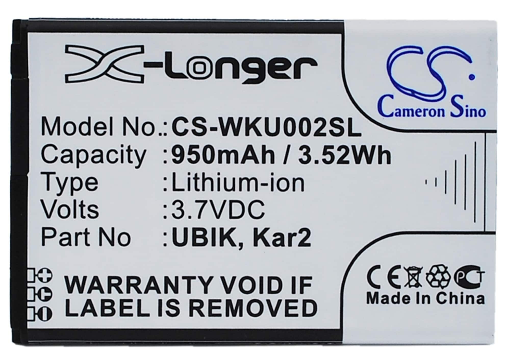 Batteri til mobiltelefon, smarttelefon for Wiko UBIK, DOLFY, Venia m.fl.