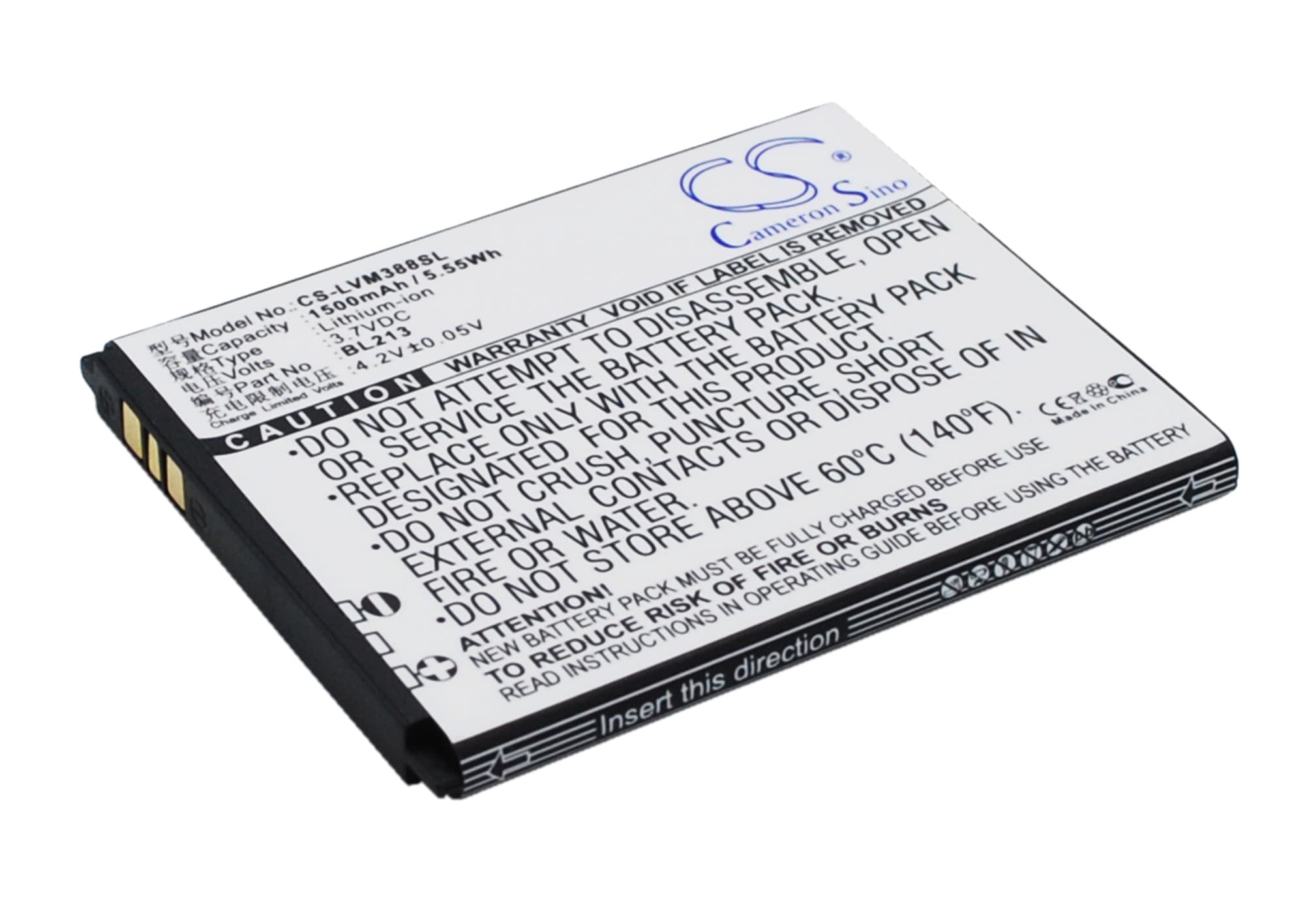 Batteri til mobiltelefon, smarttelefon for Lenovo MA388A, MA388