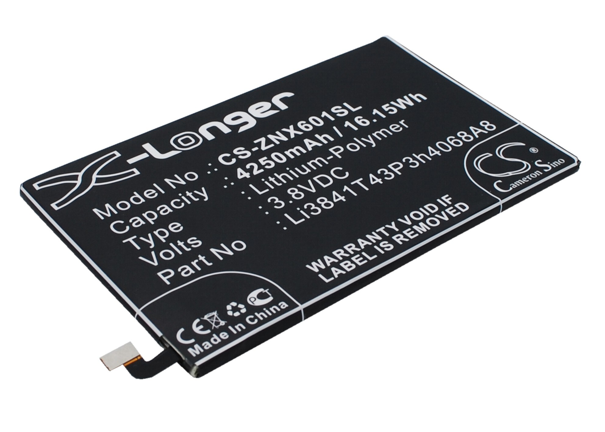 Batteri til mobiltelefon, smarttelefon for ZTE Nubia X6, NX601J