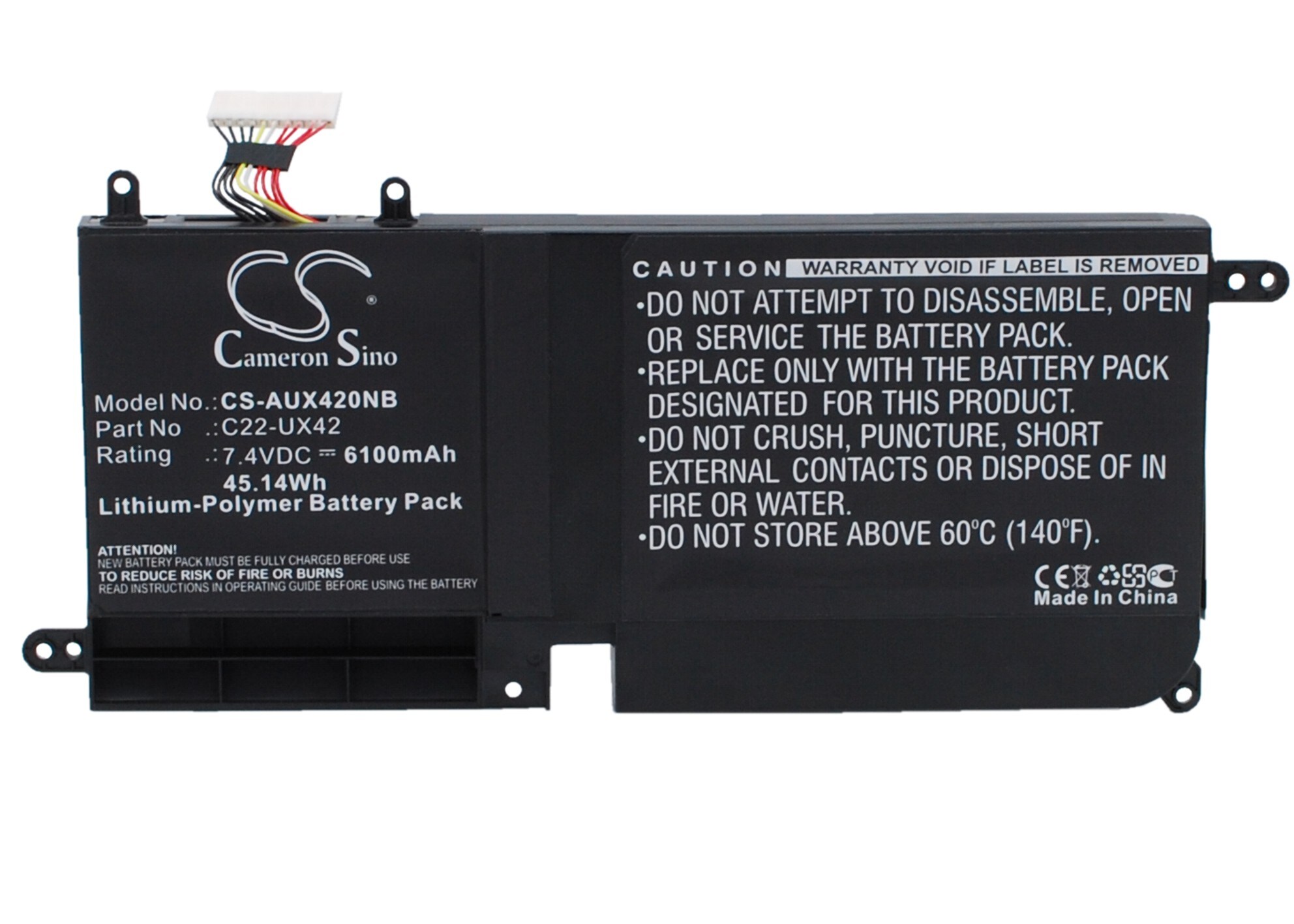 Batteri til bærbar PC, Asus Zenbook UX42, UX42E3517VS, UX42E3317VS-SL m.fl.