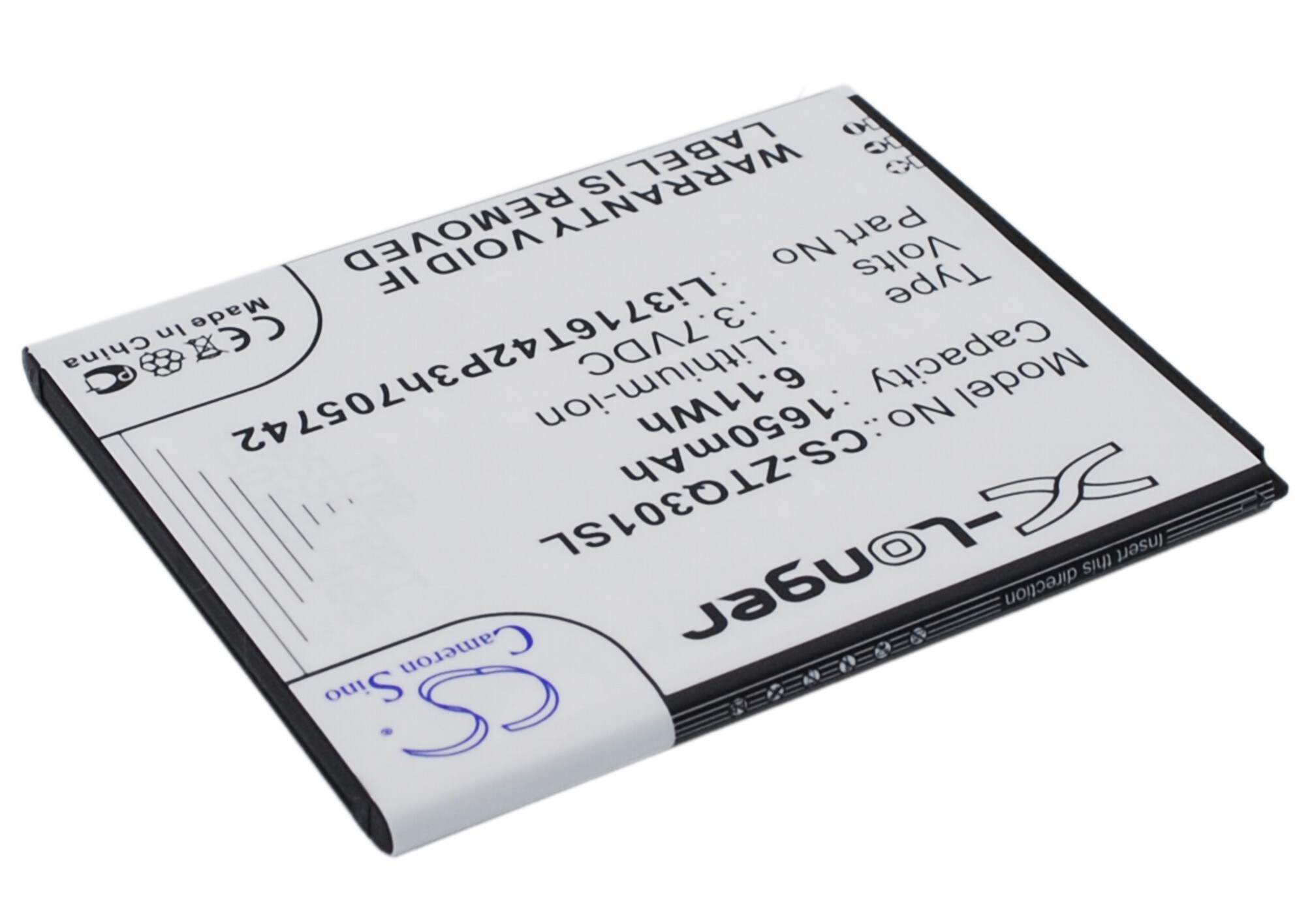 Batteri til mobiltelefon, smarttelefon for ZTE Q301C, Q30C, Q301T
