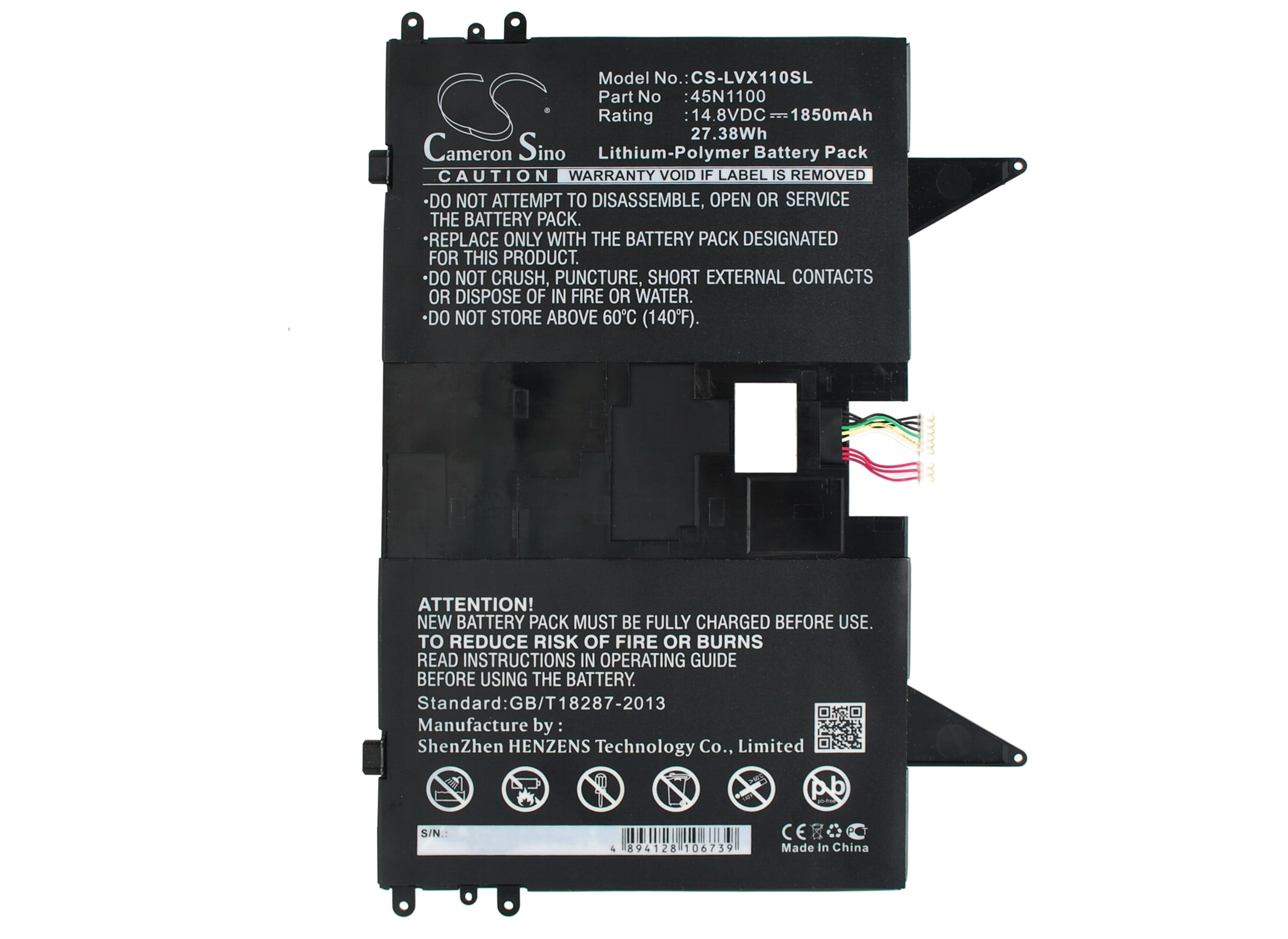 Batteri til nettbrett for Lenovo ThinkPad X1 Helix Tablet PC