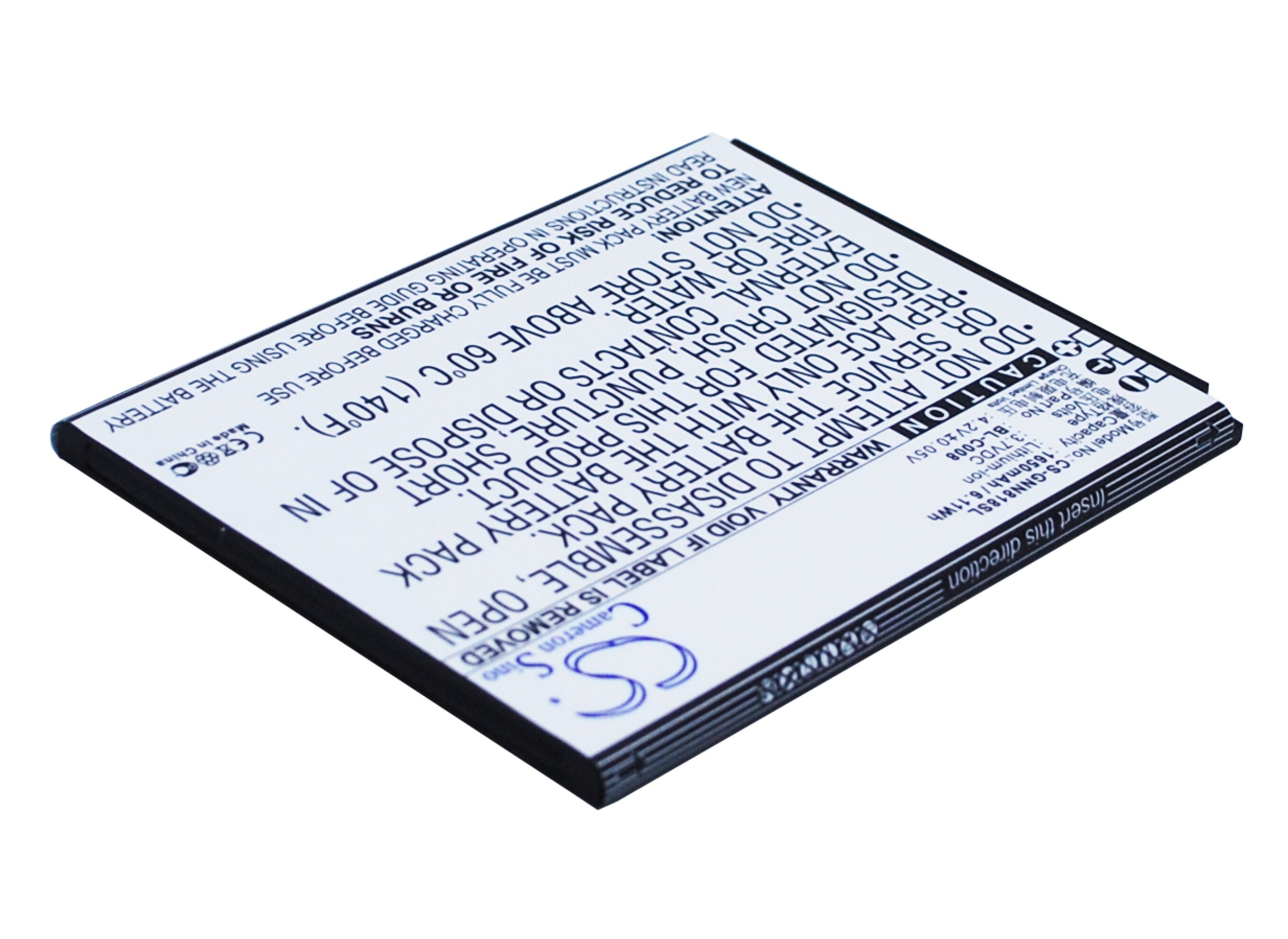 Batteri til mobiltelefon, smarttelefon for GIONEE GN705W, GN705T, GN818T