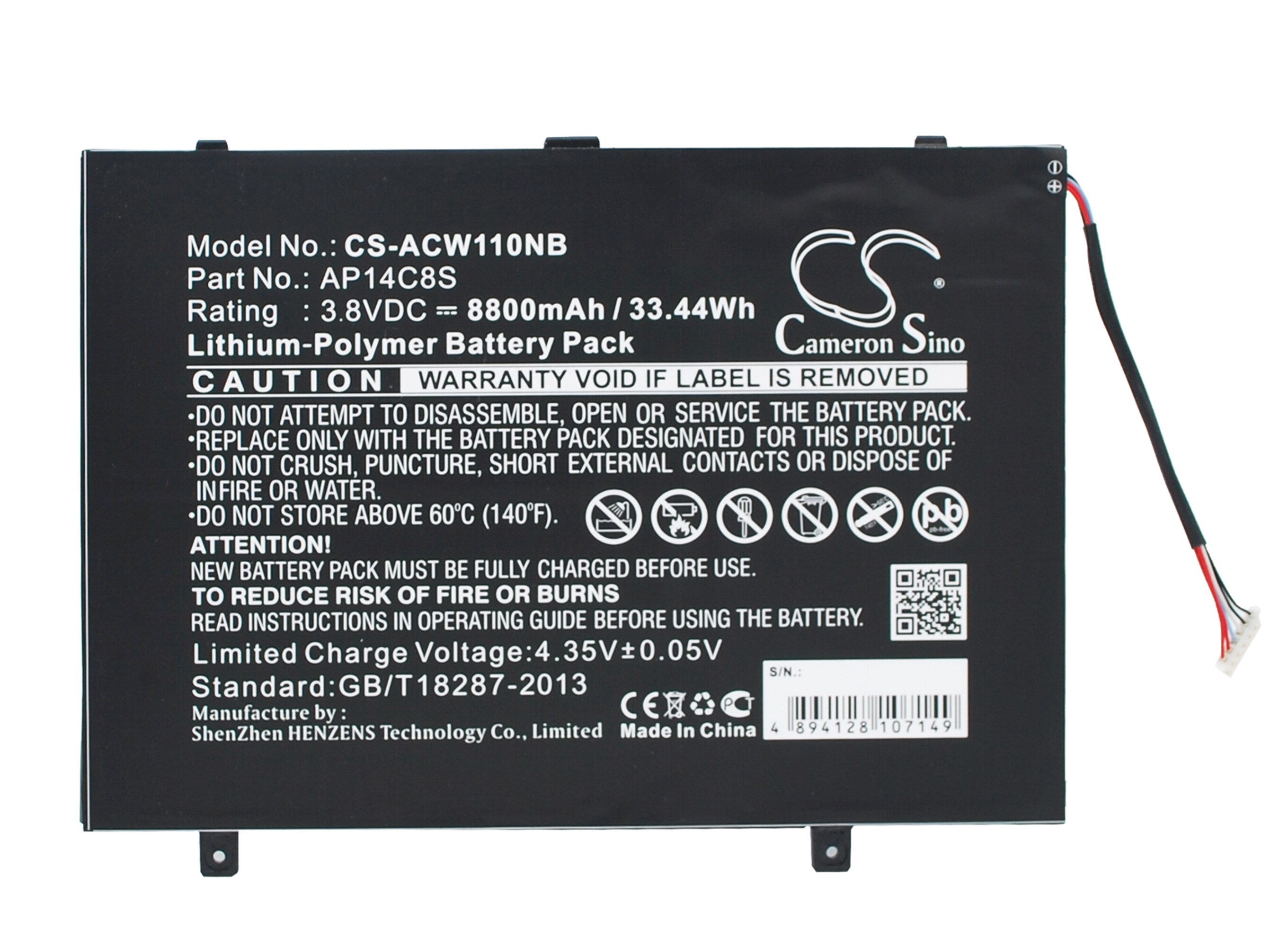 Batteri til bærbar PC, Acer Aspire Switch 11, Aspire Switch 11 Pro m.fl.