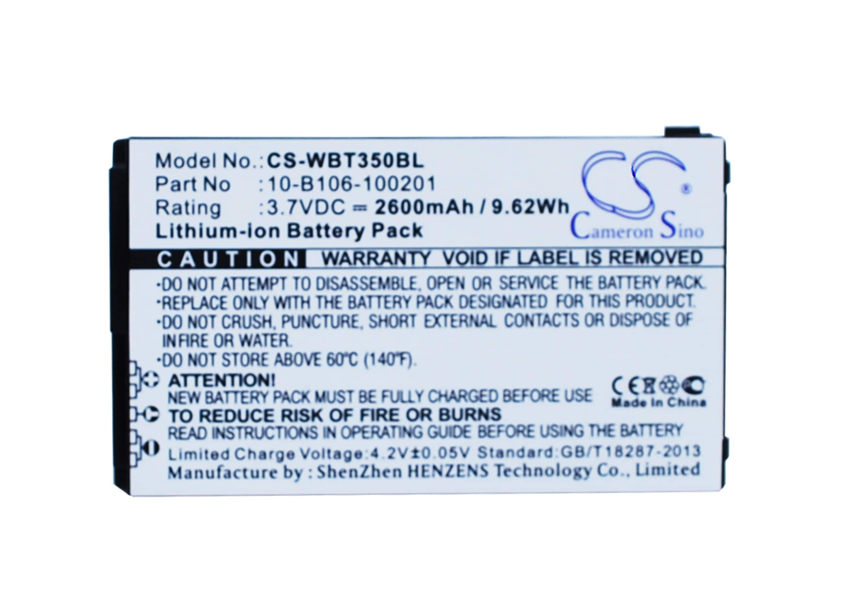 Batteri til betalingsterminal for Widefly DT-350, DT350, BT-350 m.fl.