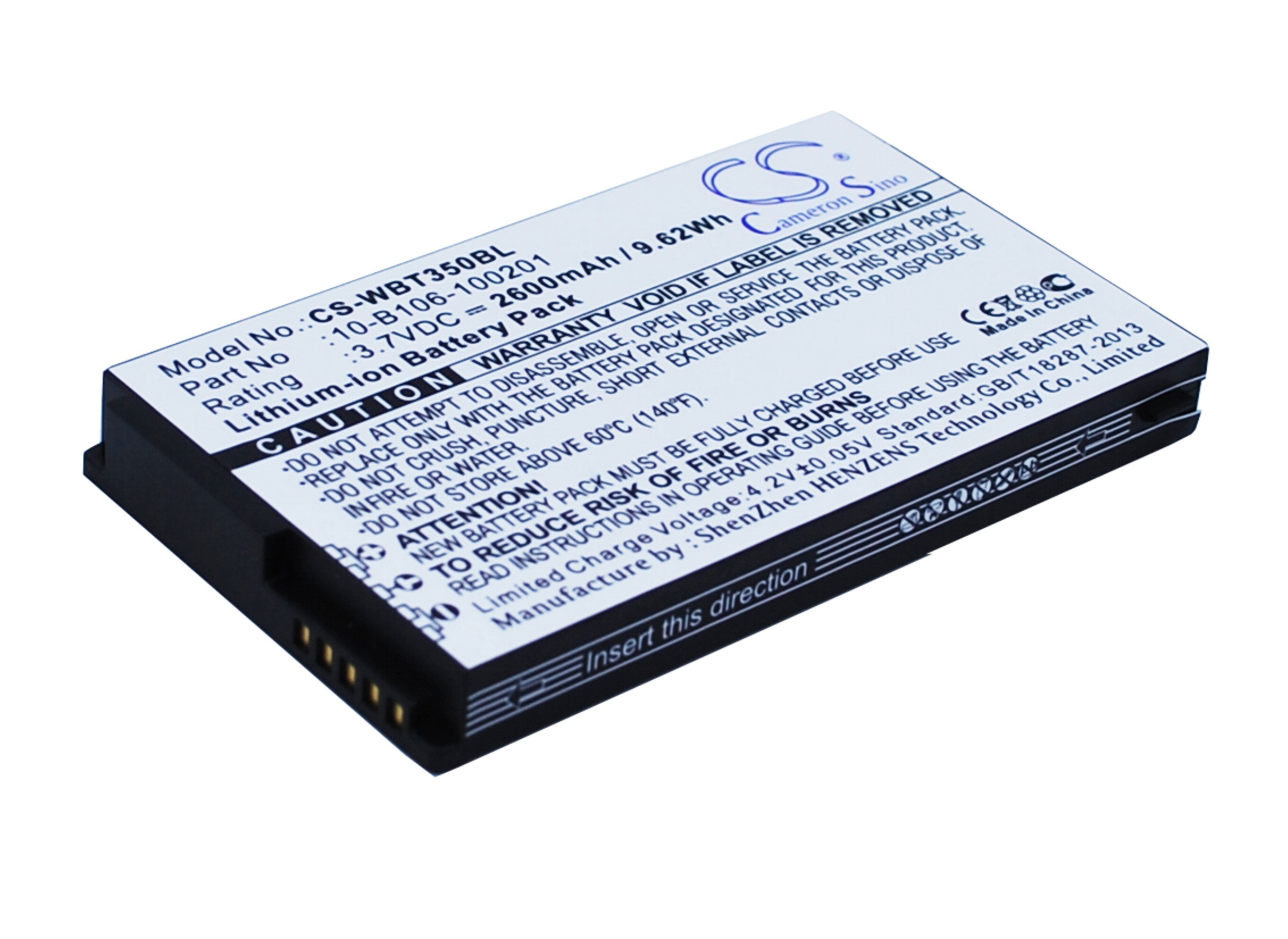 Batteri til betalingsterminal for Widefly DT-350, DT350, BT-350 m.fl.