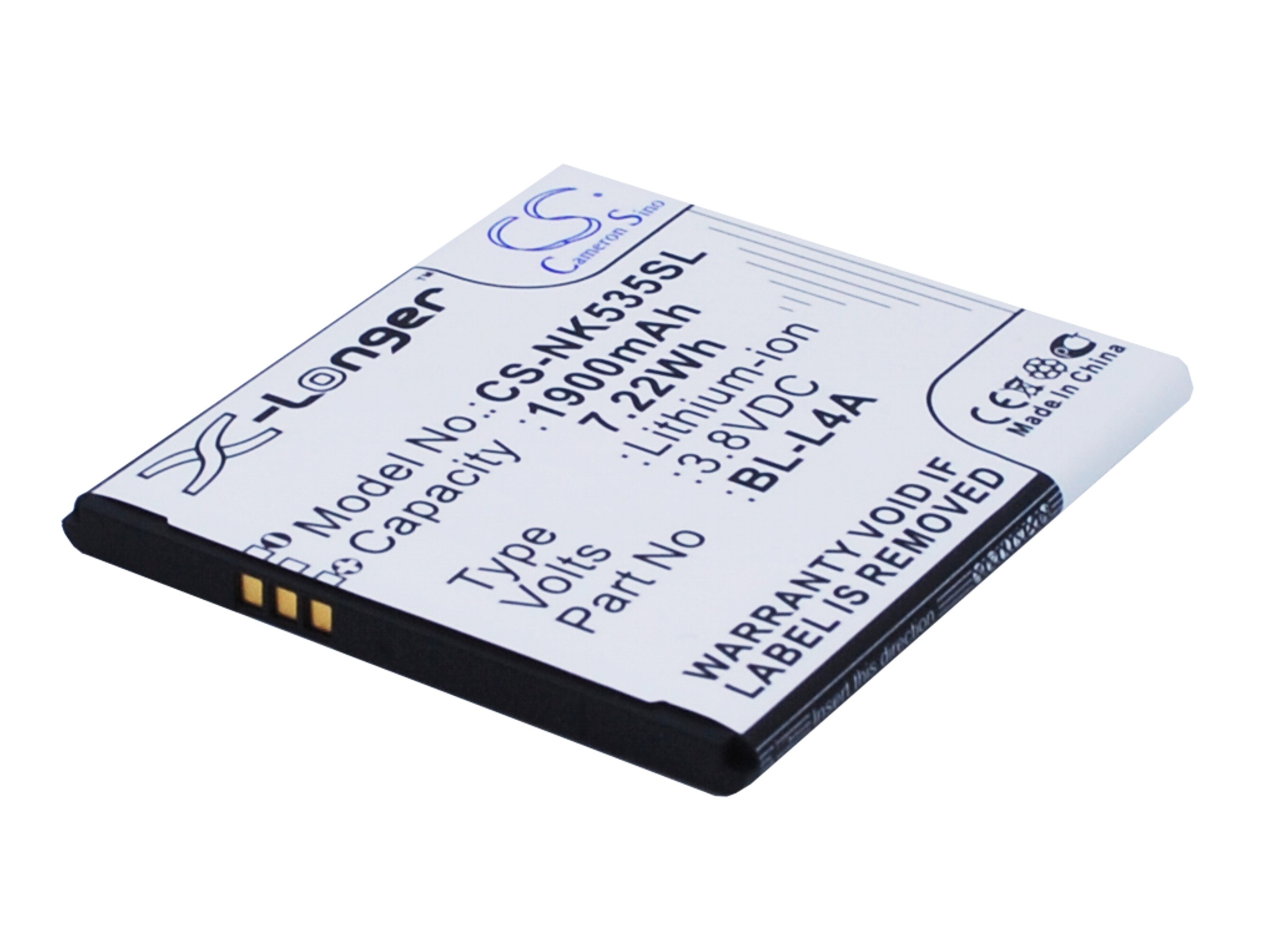 Batteri til mobiltelefon, smarttelefon for Microsoft Lumia 535, Lumia 535 Dual SIM, RM-1090