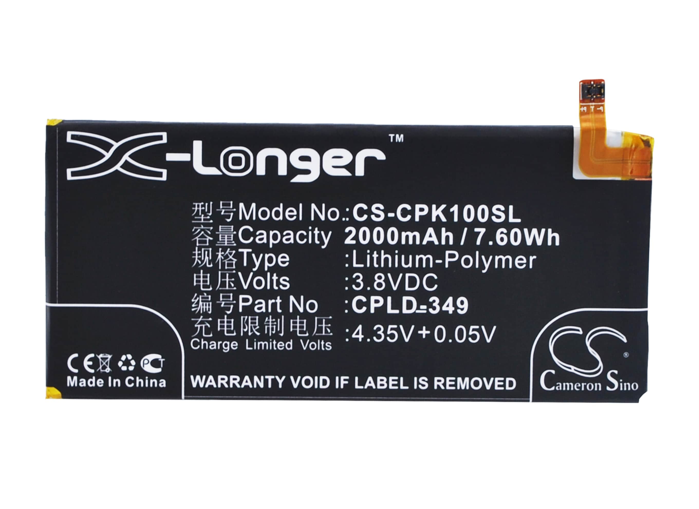 Batteri til mobiltelefon, smarttelefon for Coolpad ivvi K1, ivvi K1-NT