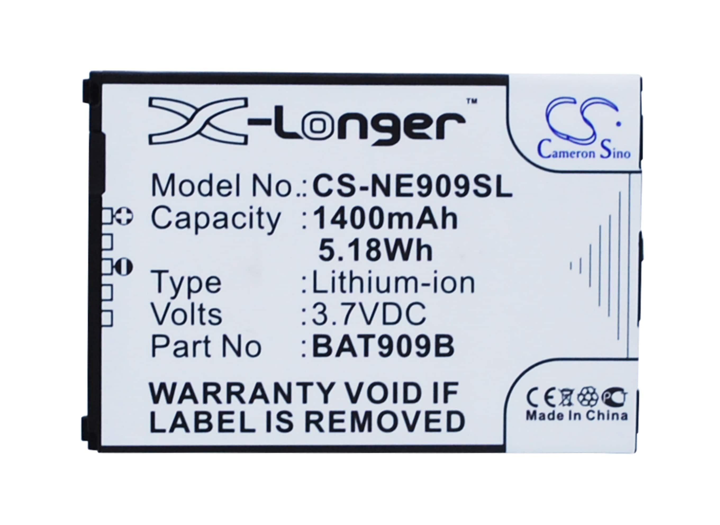 Batteri til mobiltelefon, smarttelefon for NEC GzOne IS11CA, 909E