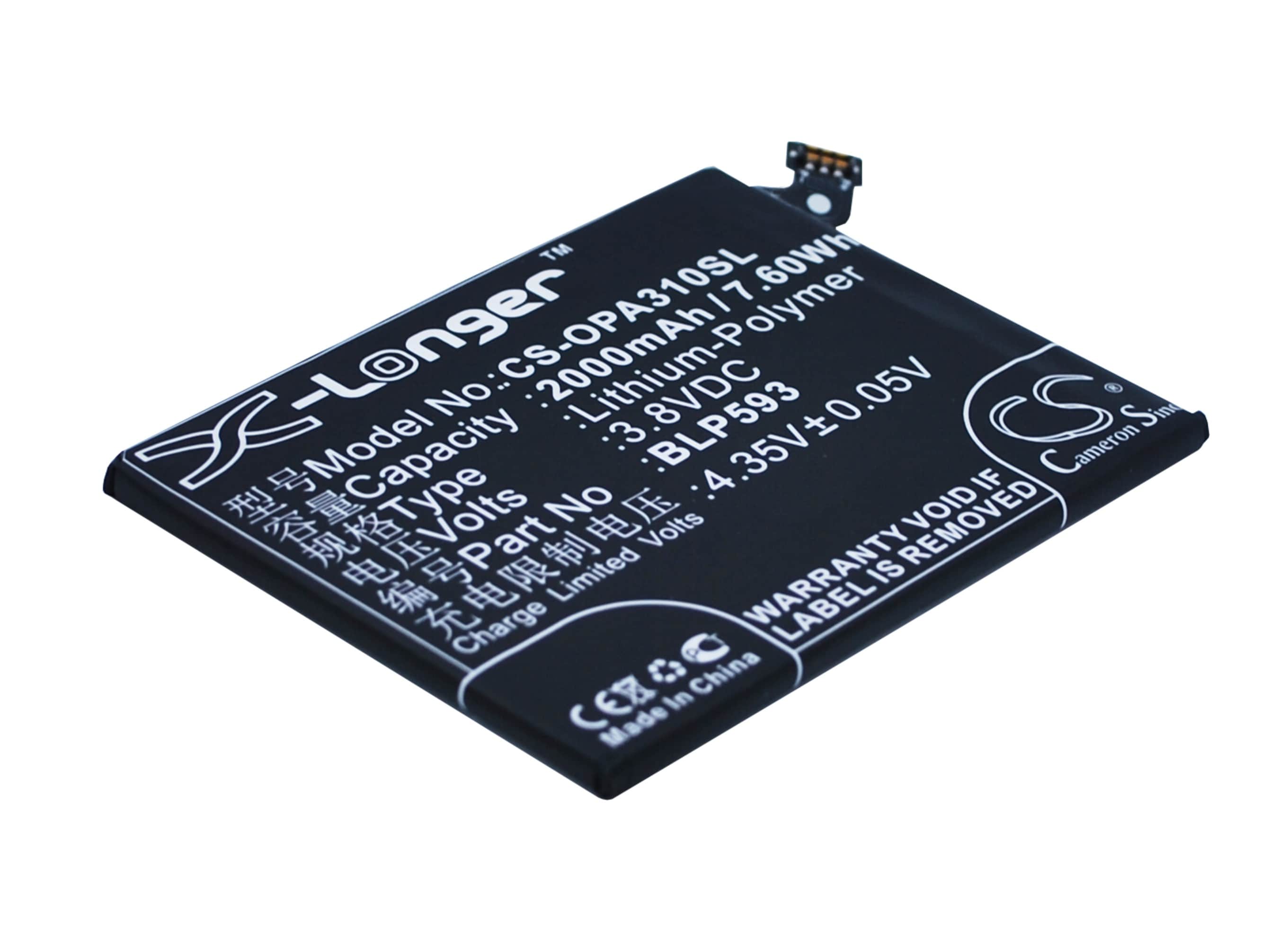 Batteri til mobiltelefon, smarttelefon for Oppo A31, A31C, A31T m.fl.