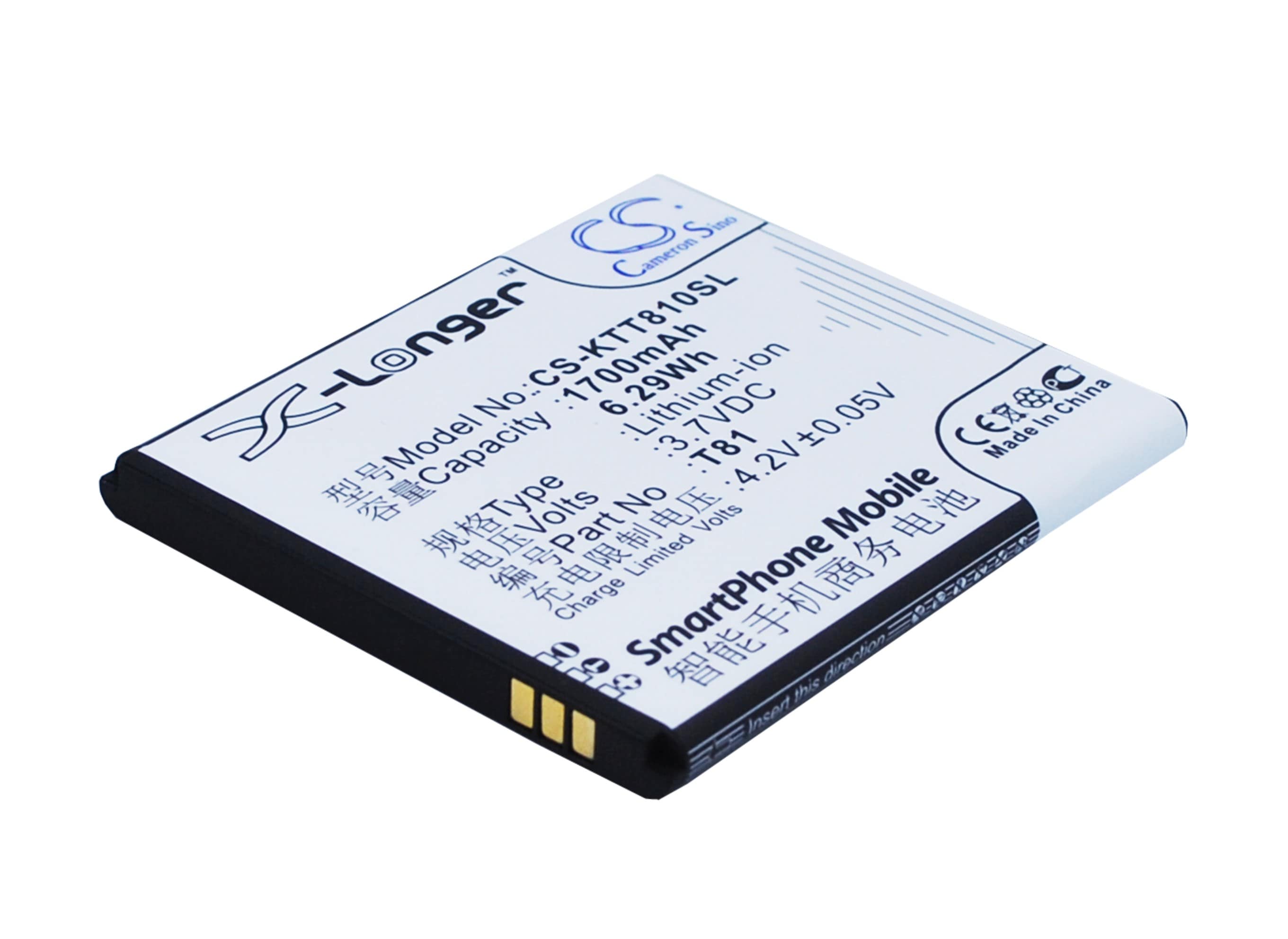 Batteri til mobiltelefon, smarttelefon for K-Touch T81