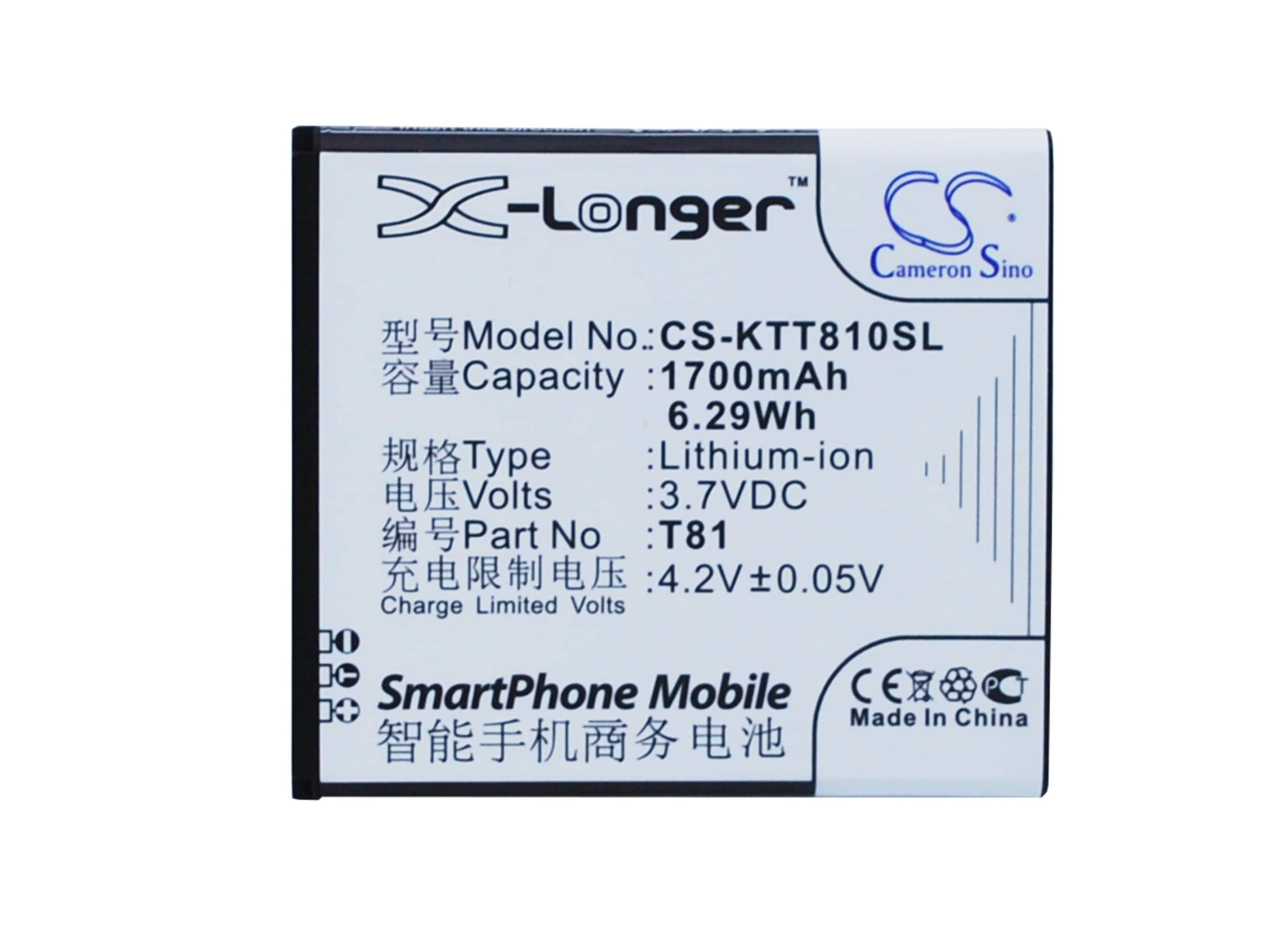 Batteri til mobiltelefon, smarttelefon for K-Touch T81