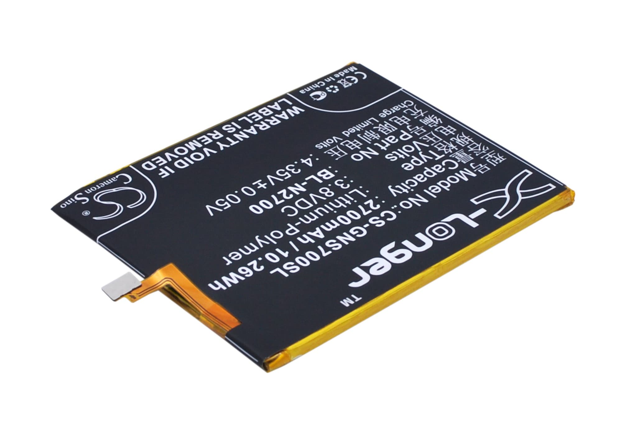 Batteri til mobiltelefon, smarttelefon for GIONEE Elife S7, GN9006