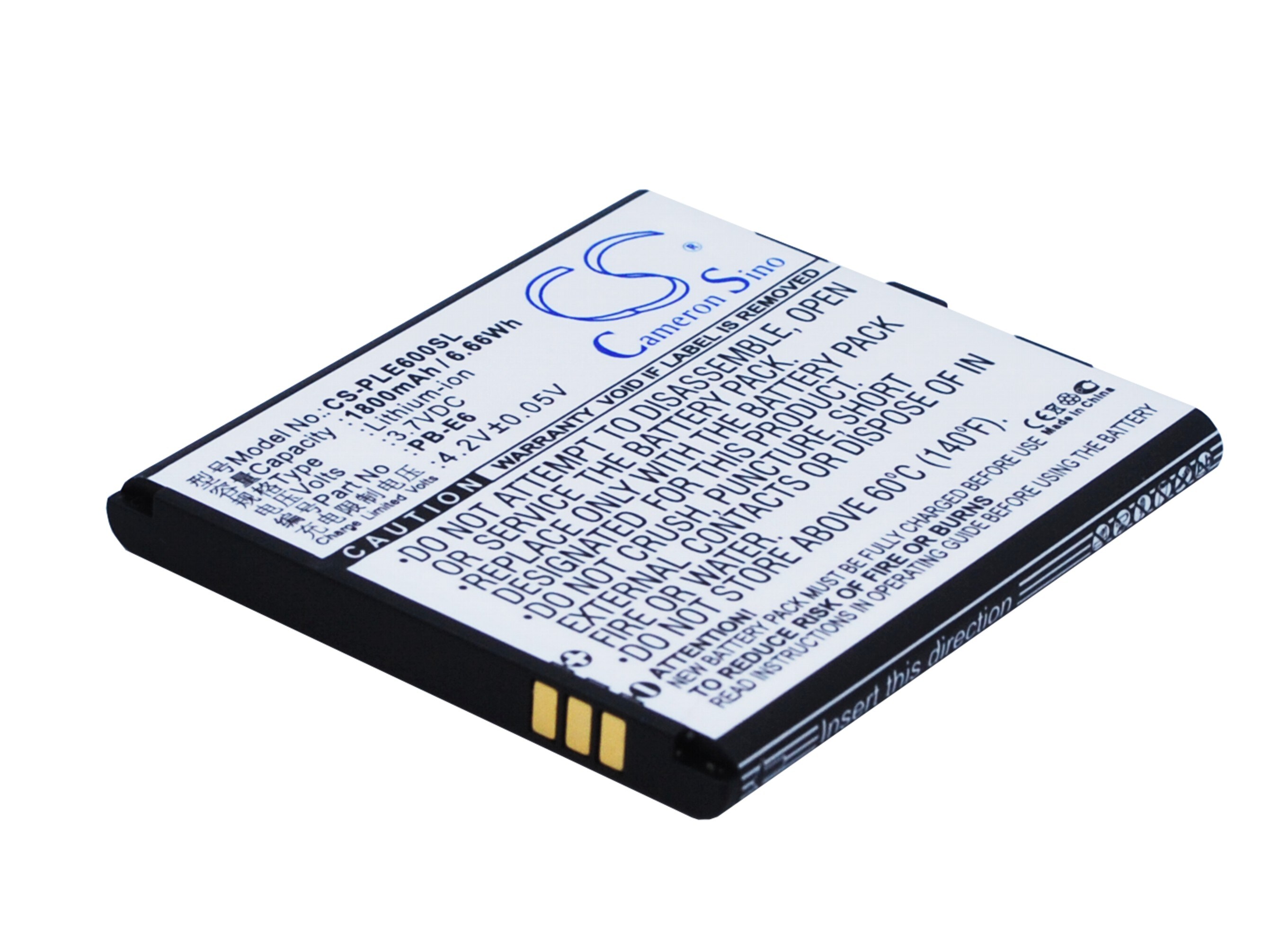 Batteri til mobiltelefon, smarttelefon for POLE E6