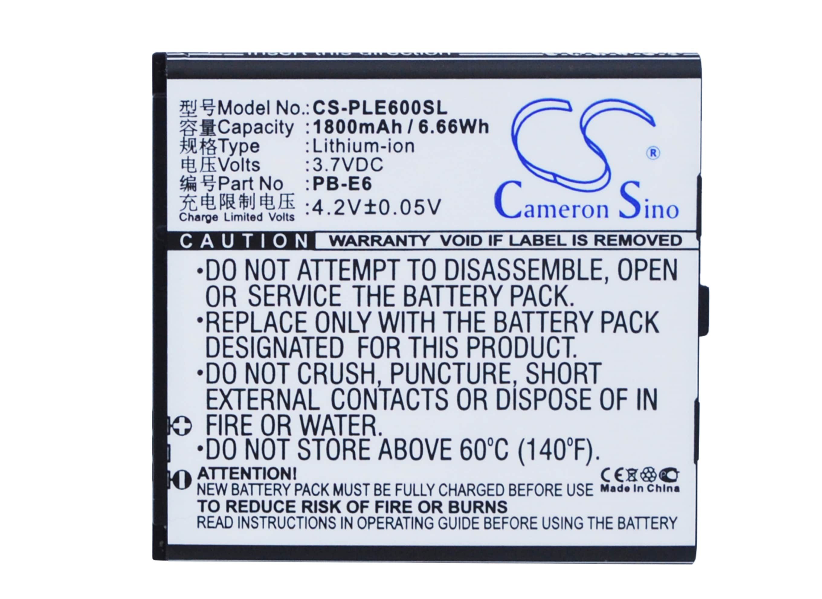 Batteri til mobiltelefon, smarttelefon for POLE E6