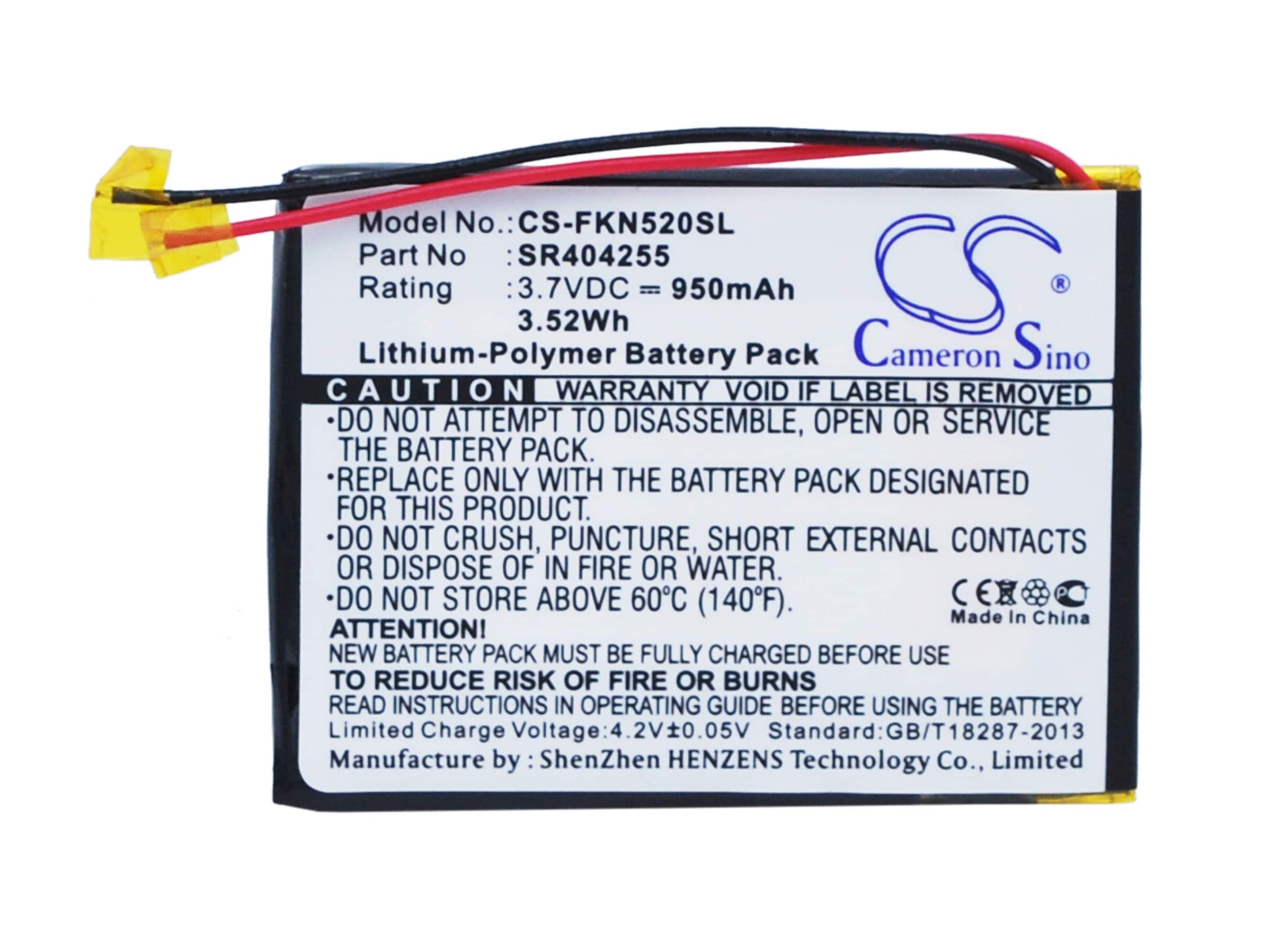 Batteri til GP, navigasjonssystem for Falk Neo 520, Neo 520LMU
