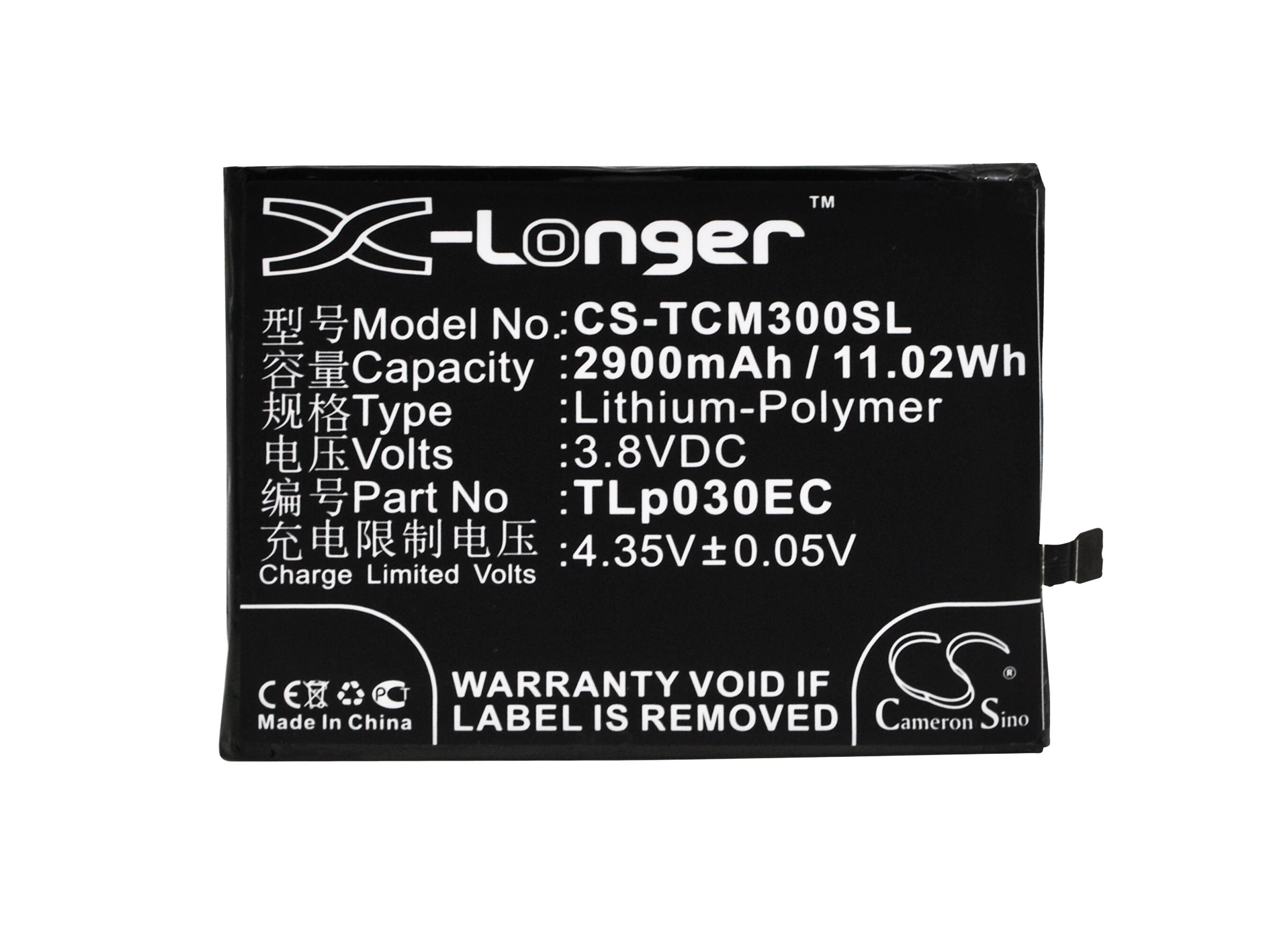 Batteri til mobiltelefon, smarttelefon for TCL 3S, M3G
