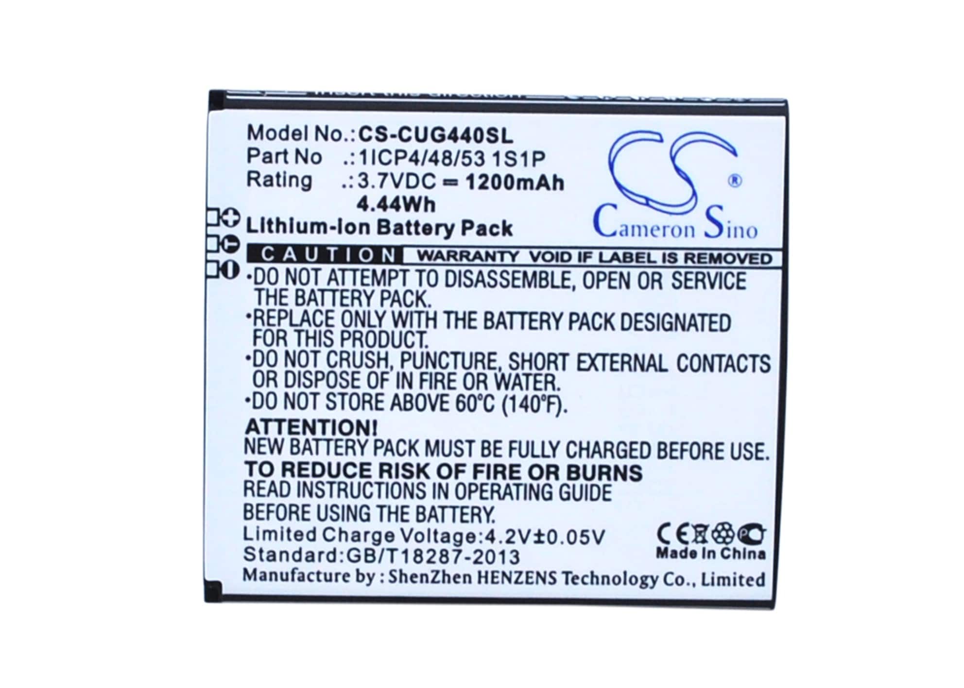 Batteri til mobiltelefon, smarttelefon for CUBE1 G44, G44S