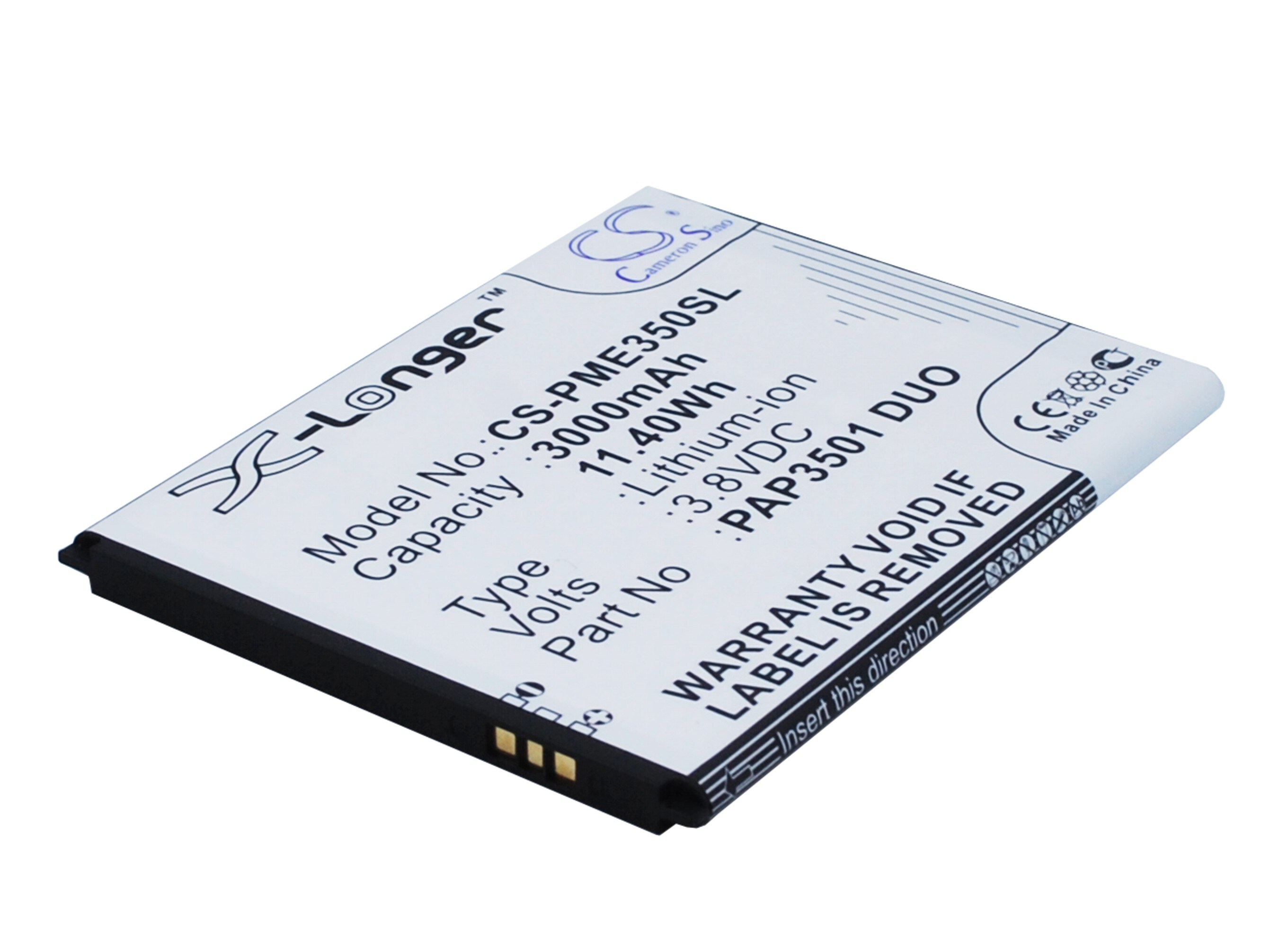 Batteri til mobiltelefon, smarttelefon for Prestigio MultiPhone 3501 DUO