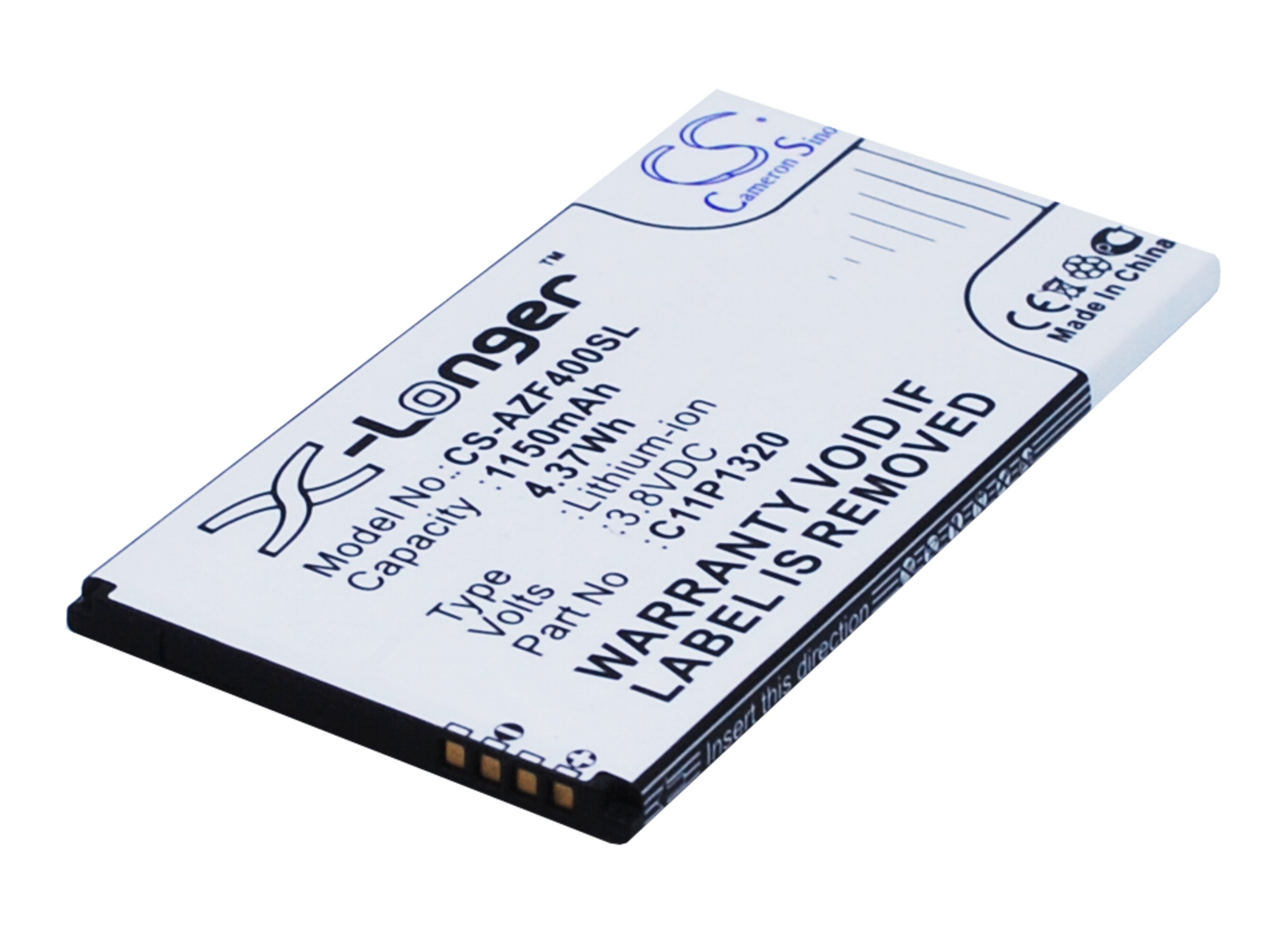 Batteri til mobiltelefon, smarttelefon for Asus ZenFone 4, A400, A400CG m.fl.