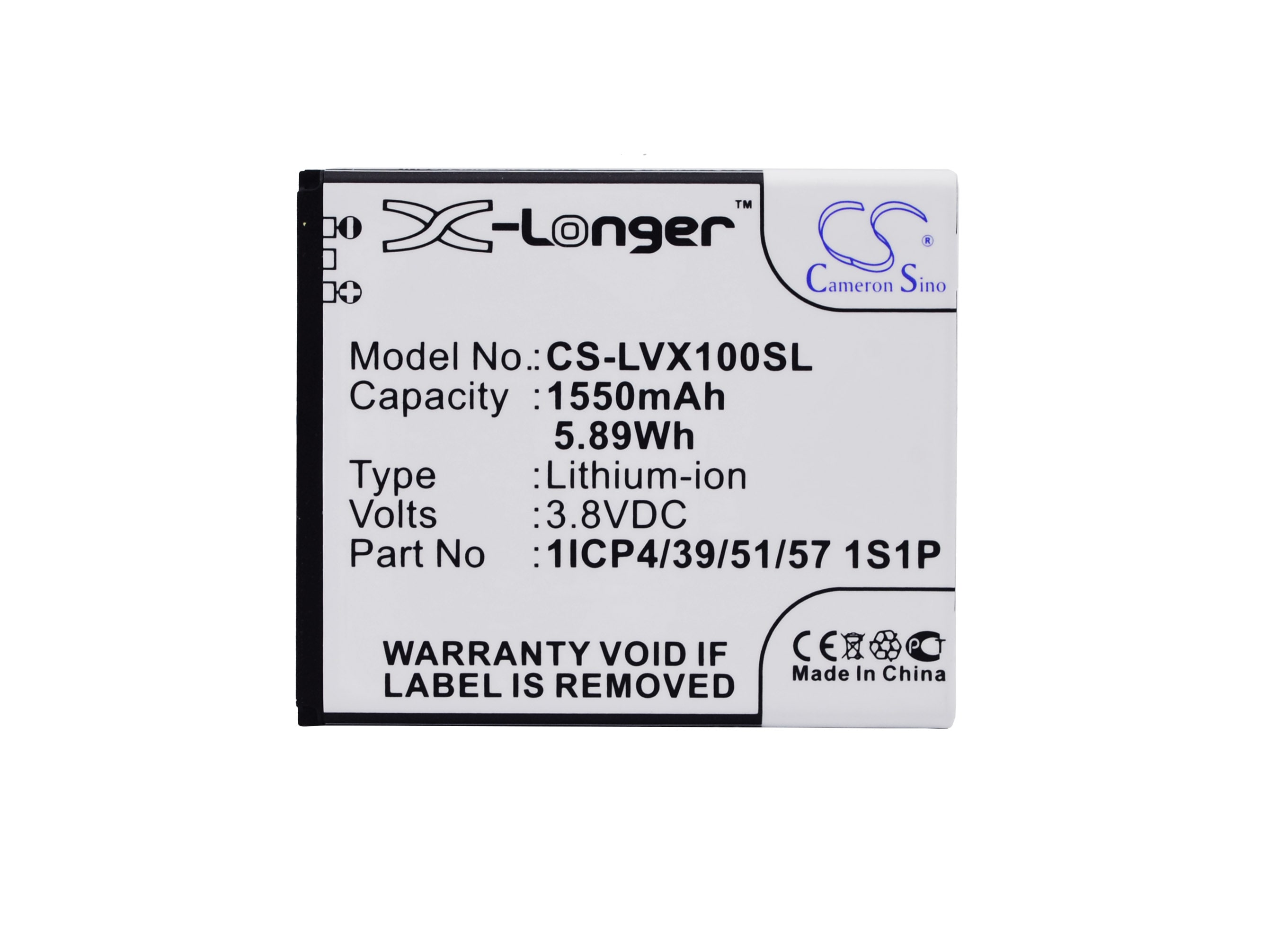 Batteri til mobiltelefon, smarttelefon for LAVA iris X1 Atom