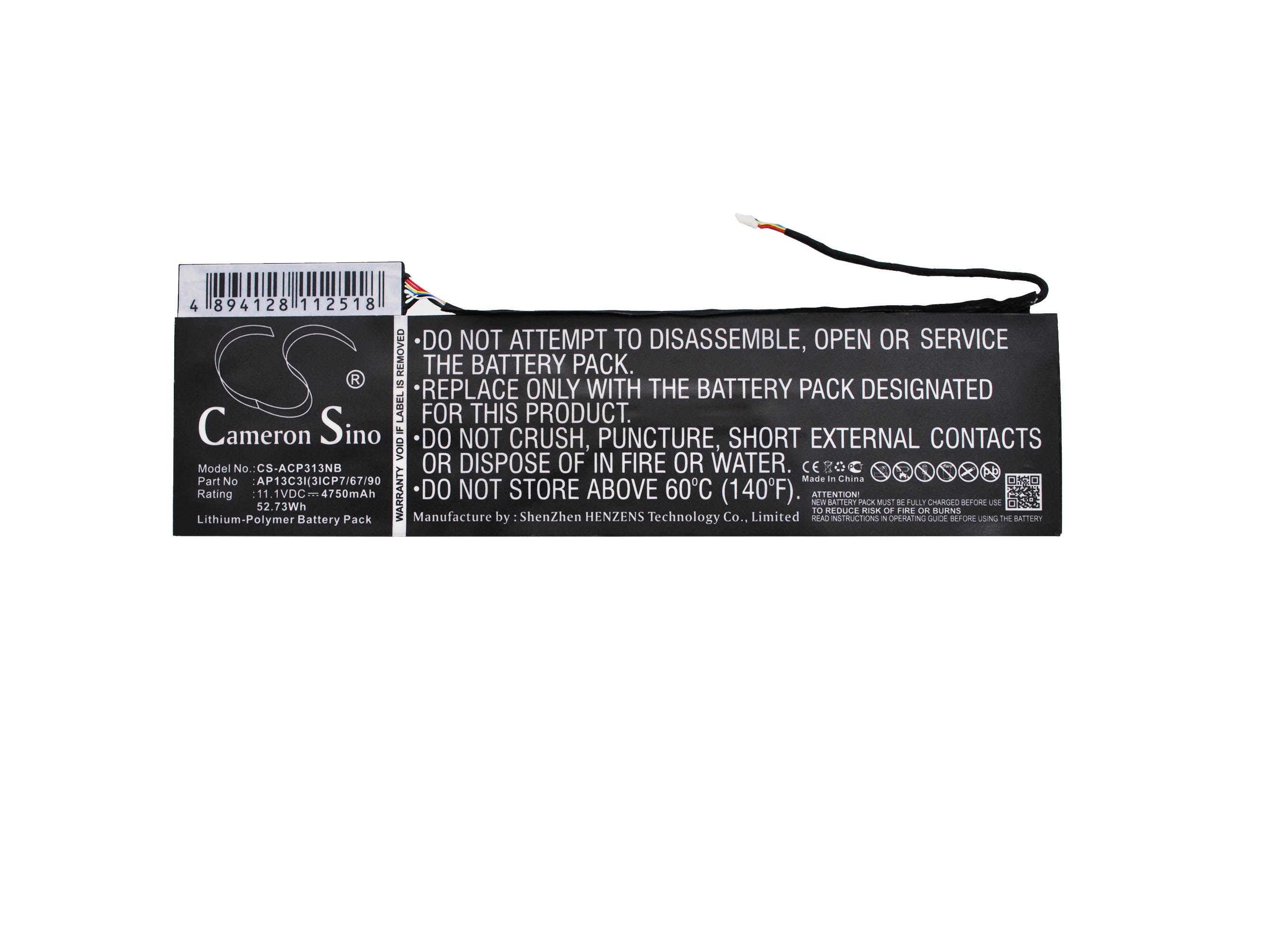 Batteri til bærbar PC, Acer Aspire P3-131, Aspire P3-131-4602
