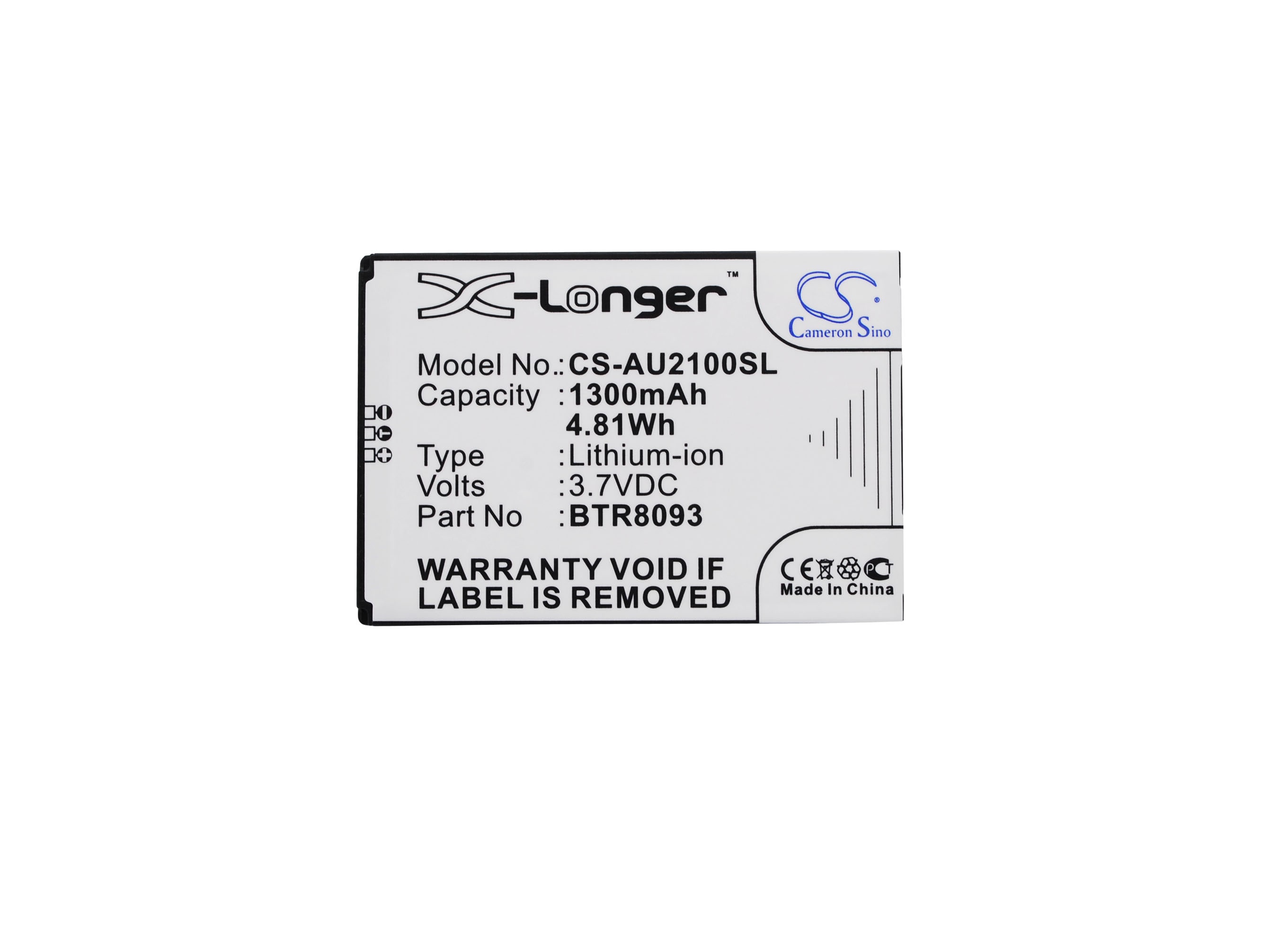 Batteri til mobiltelefon, smarttelefon for UTStarcom ADR-2100, ADR2100MVO