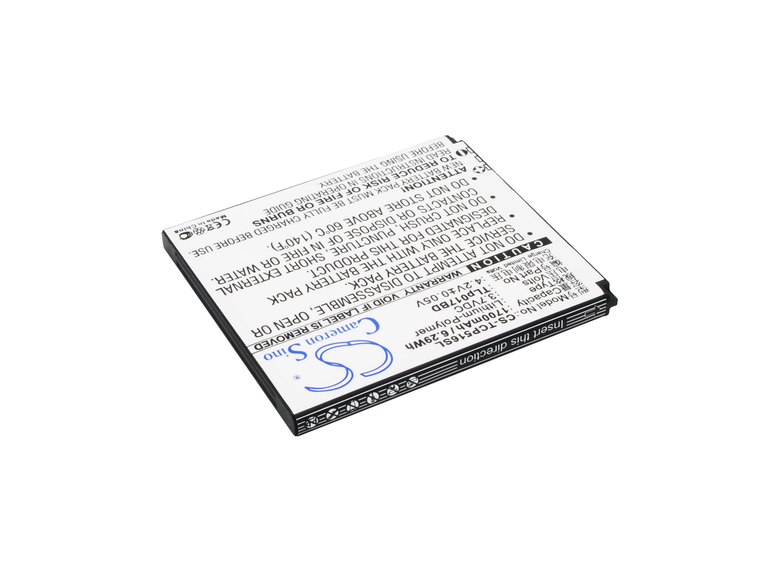 Batteri til mobiltelefon, smarttelefon for TCL P516L
