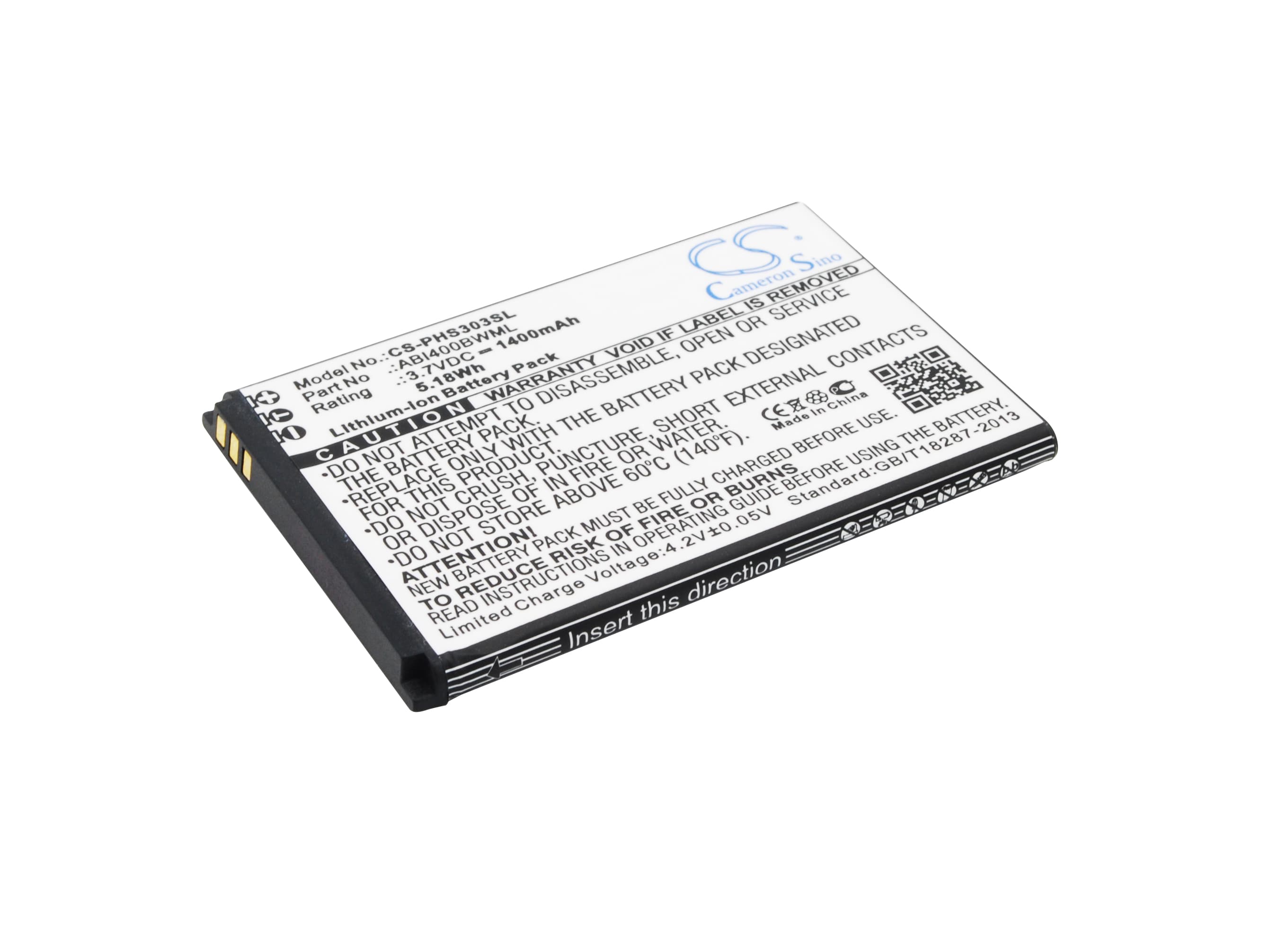 Batteri til mobiltelefon, smarttelefon for Philips Xenium S301, Xenium S308