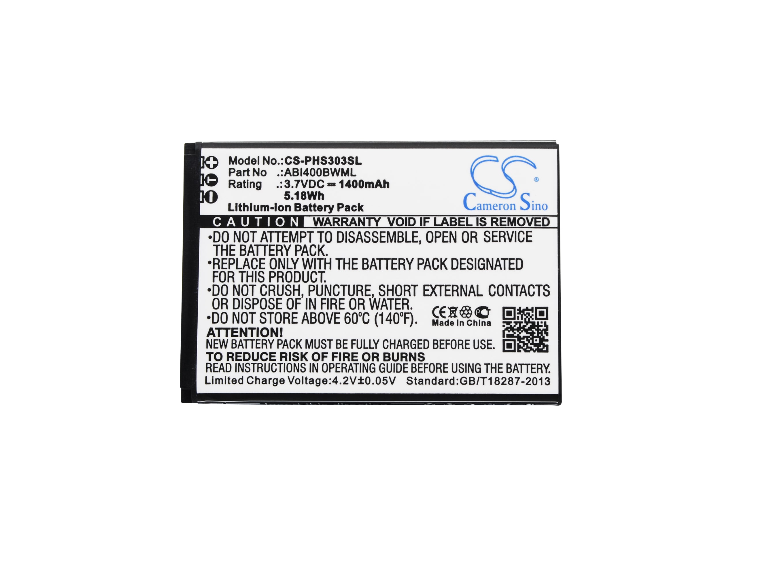 Batteri til mobiltelefon, smarttelefon for Philips Xenium S301, Xenium S308