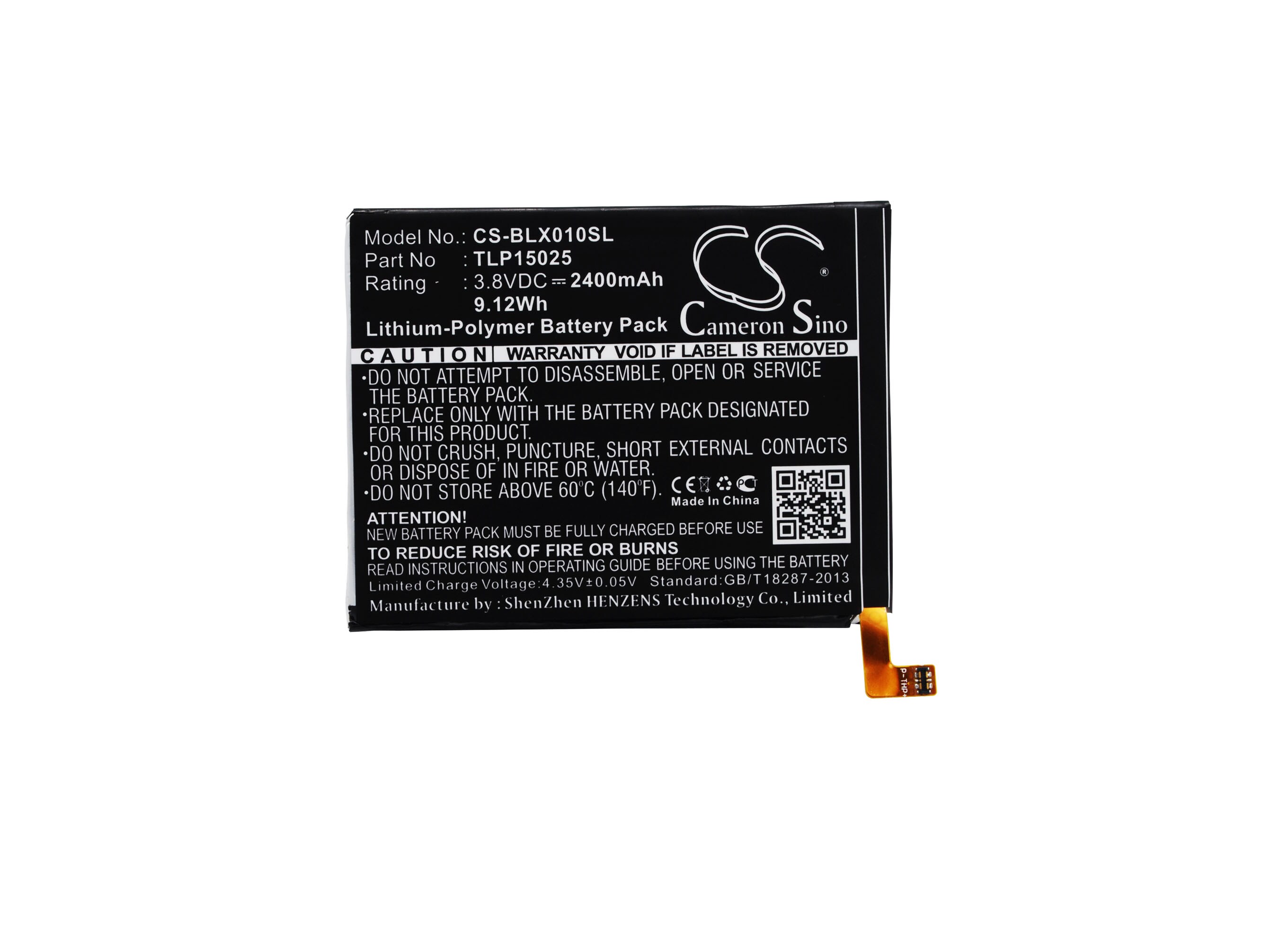Batteri til mobiltelefon, smarttelefon for BLU Life One 2015, X010Q