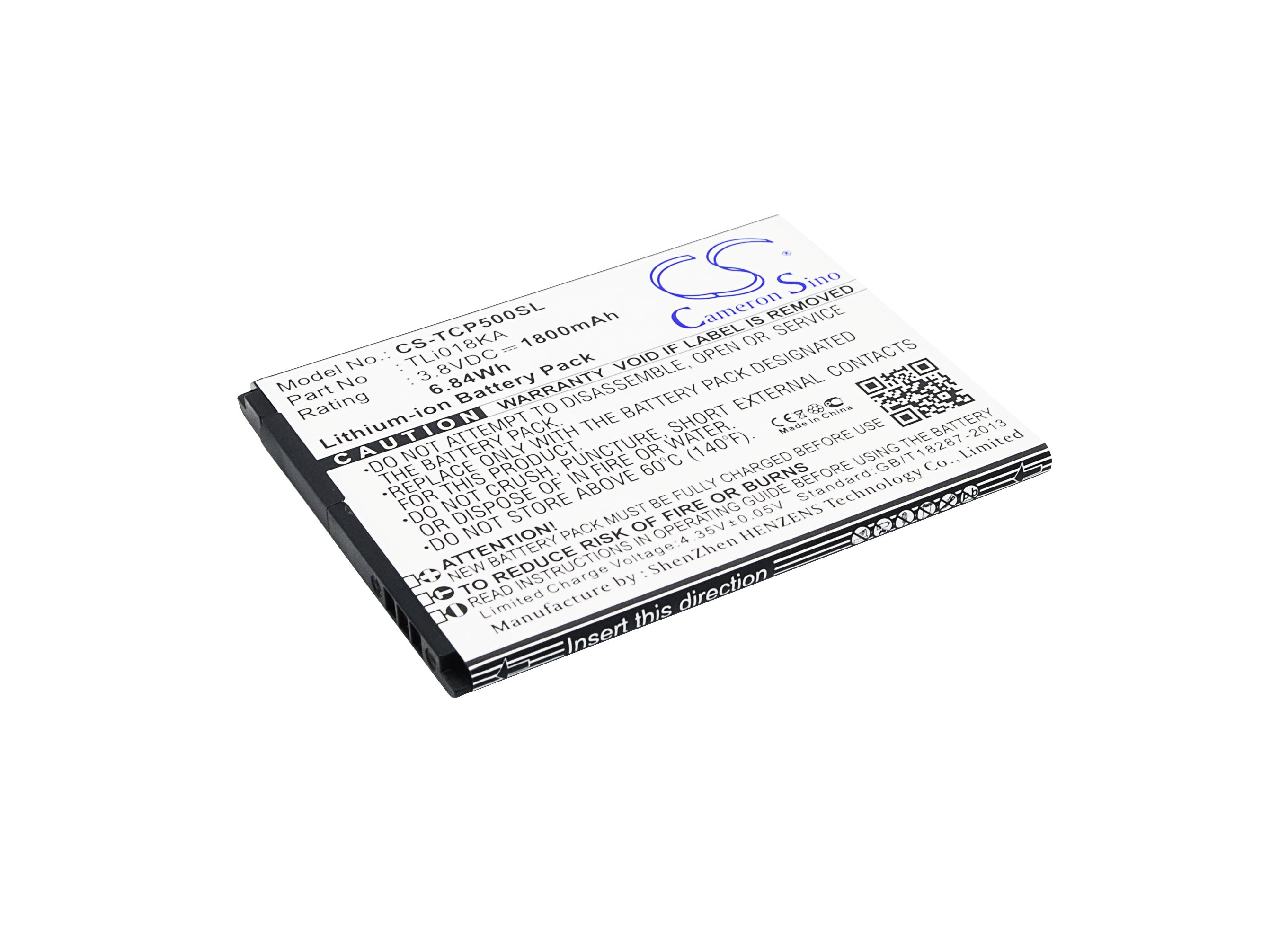Batteri til mobiltelefon, smarttelefon for TCL P500M, P501M, P502U m.fl.