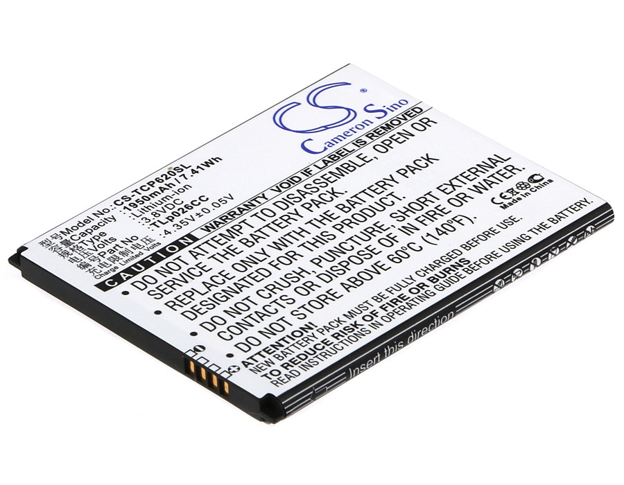 Batteri til mobiltelefon, smarttelefon for TCL ONO, P620M