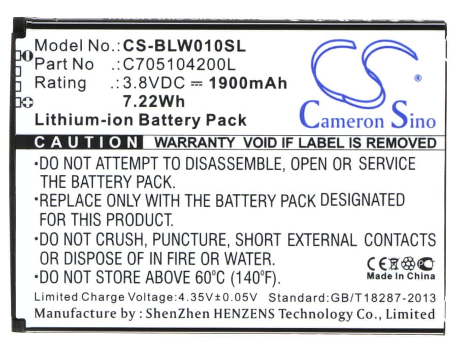 Batteri til mobiltelefon, smarttelefon for BLU Studio Mini Lite 2, W010Q