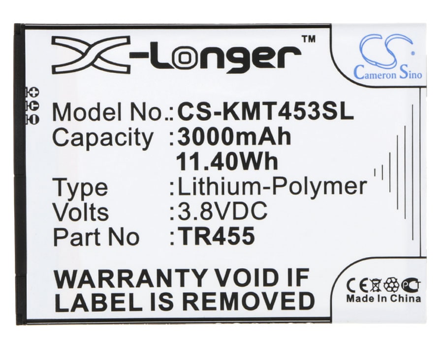 Batteri til mobiltelefon, smarttelefon for KAZAM Trooper 455, Trooper 455 Dual SIM m.fl.