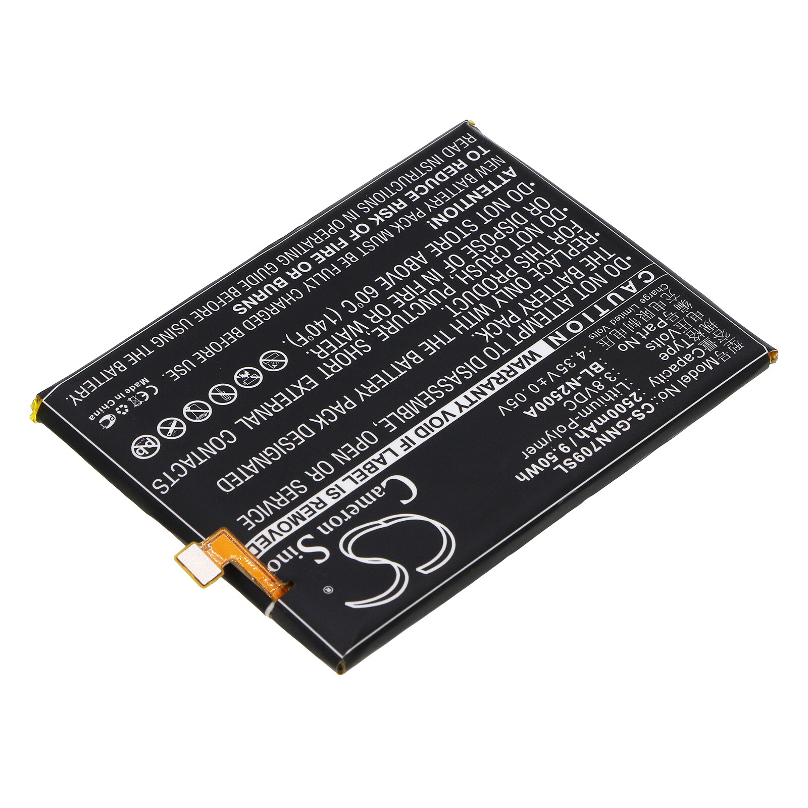 Batteri til mobiltelefon, smarttelefon for GIONEE GN709L, GN709T/W