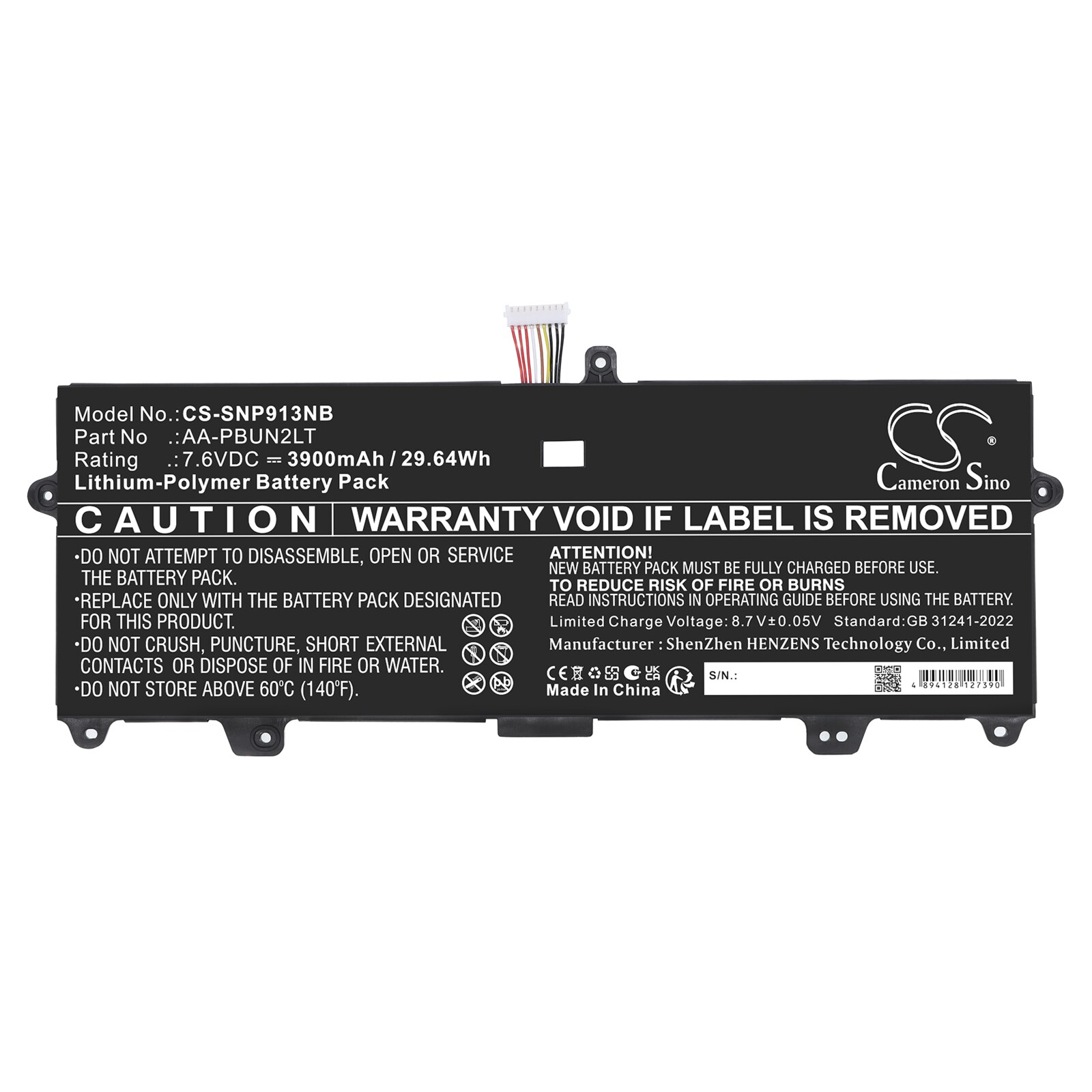 Batteri til bærbar PC, til Samsung Notebook 9 13,3", NP900X3L, NP900X3L-U03 m.fl.