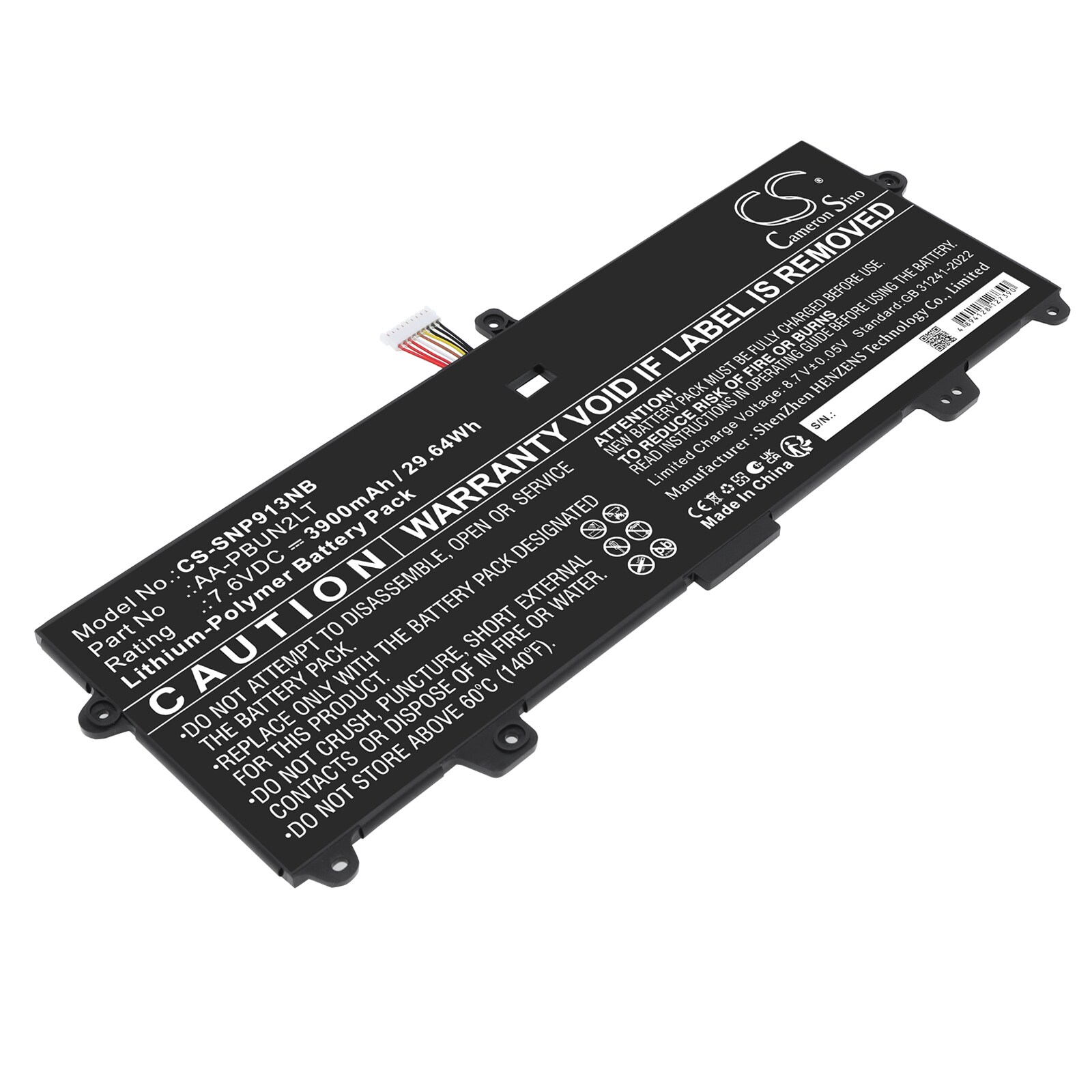 Batteri til bærbar PC, til Samsung Notebook 9 13,3", NP900X3L, NP900X3L-U03 m.fl.
