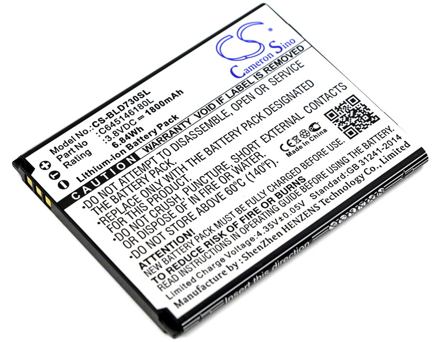 Batteri til mobiltelefon, smarttelefon for BLU Dash 4.5, D730U, D730L
