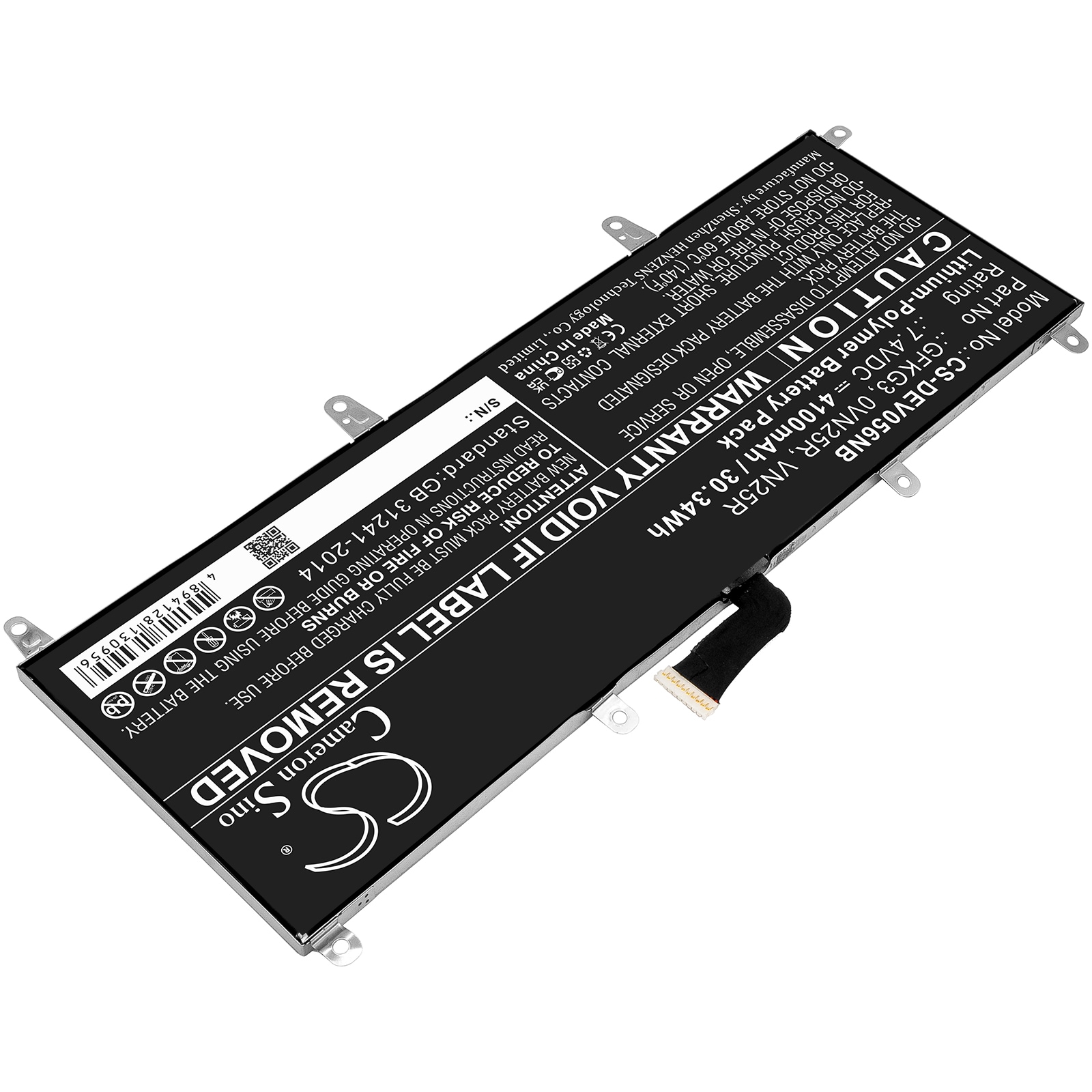 Batteri til bærbar PC, Notatbok for Dell Venue 10 Pro, Venue 10 Pro 5056