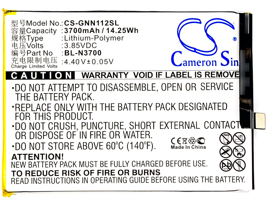 Batteri til mobiltelefon, smarttelefon for GIONEE Elife S10B, Elife S10B Dual SIM