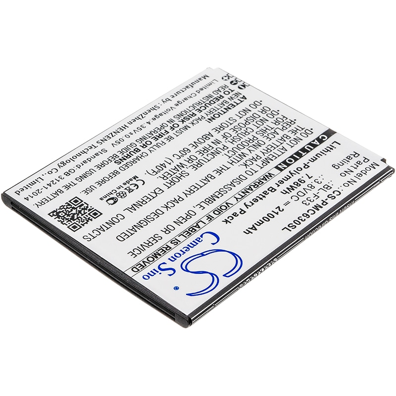 Batteri til mobiltelefon, smarttelefon for PHICOMM C630, C630LW, C630LV m.fl.