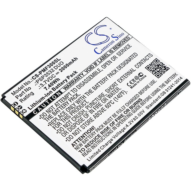 Batteri til mobiltelefon, smarttelefon for Prestigio Muze F3, Muze A7, PSP3532 DUO m.fl.