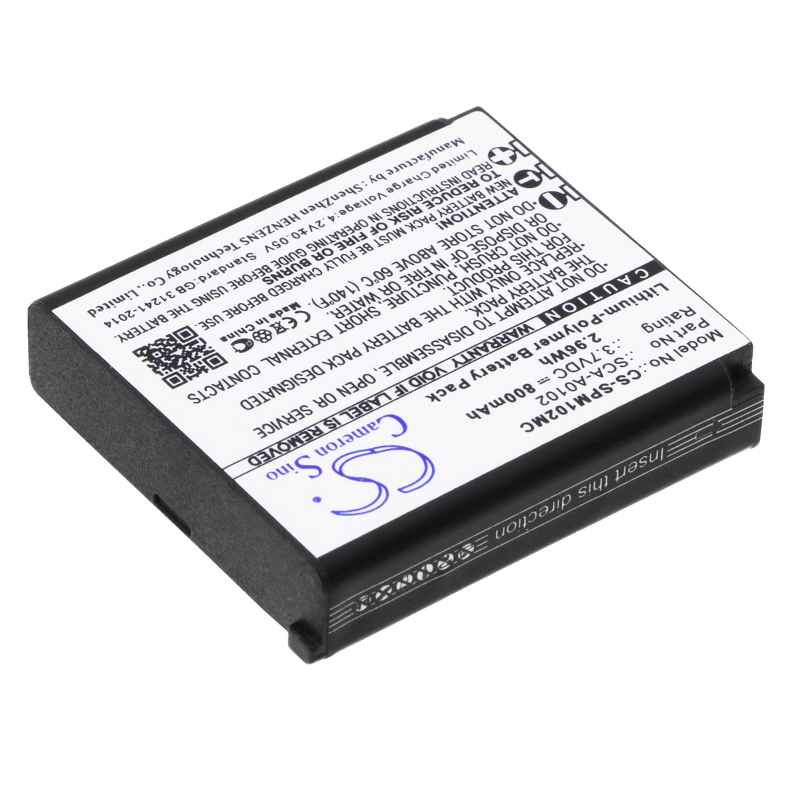 Batteri til kamera for Sena Sena Prism, Prism Bluetooth Action Camera, SCA10 m.fl.